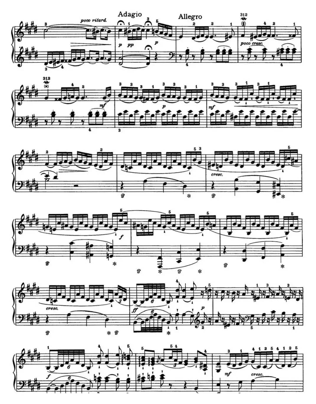 海顿 钢琴奏鸣曲 Hob XVI 22 in E major