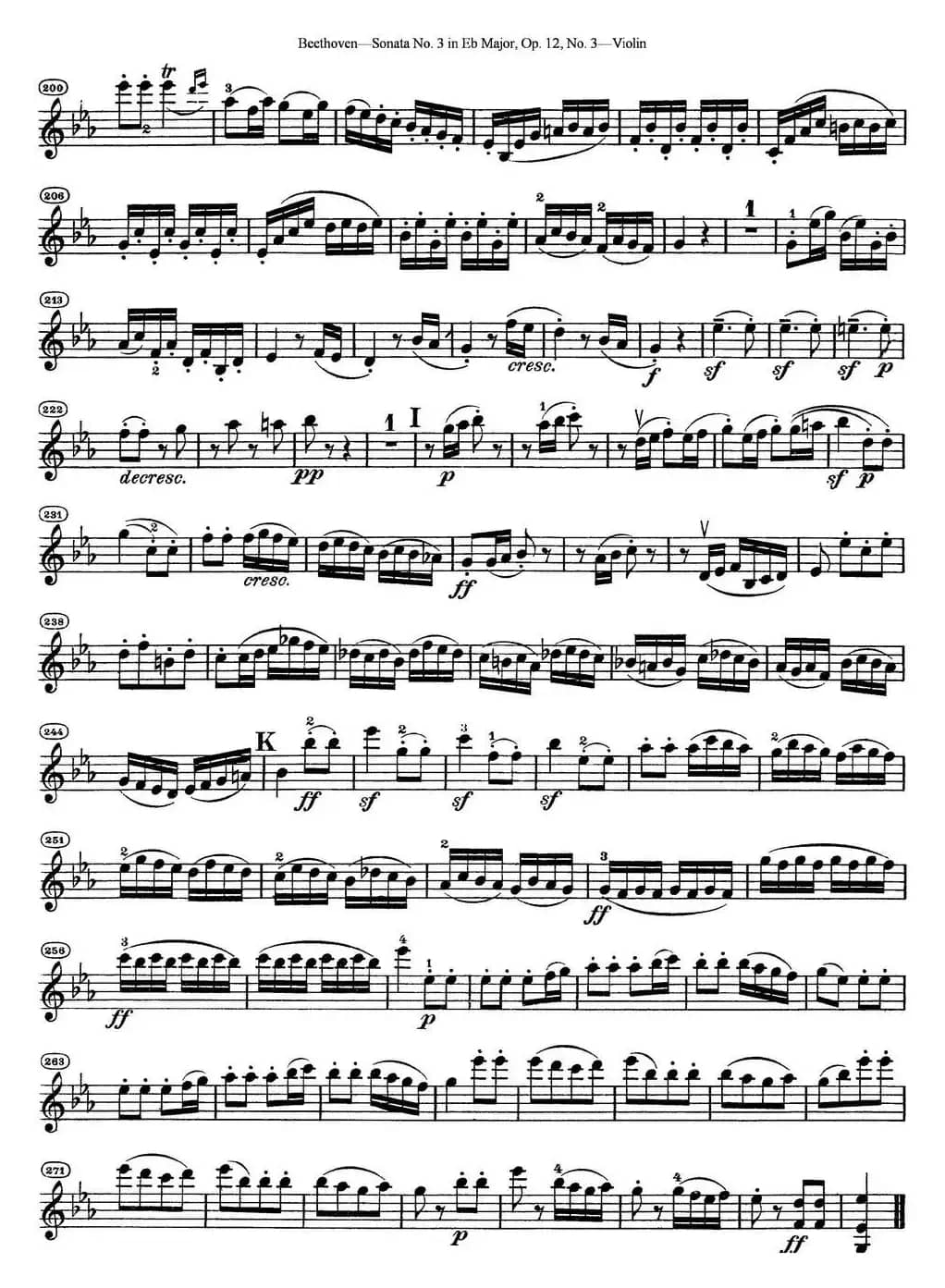 Violin Sonata No.3 in Eb Major Op.12 No.3