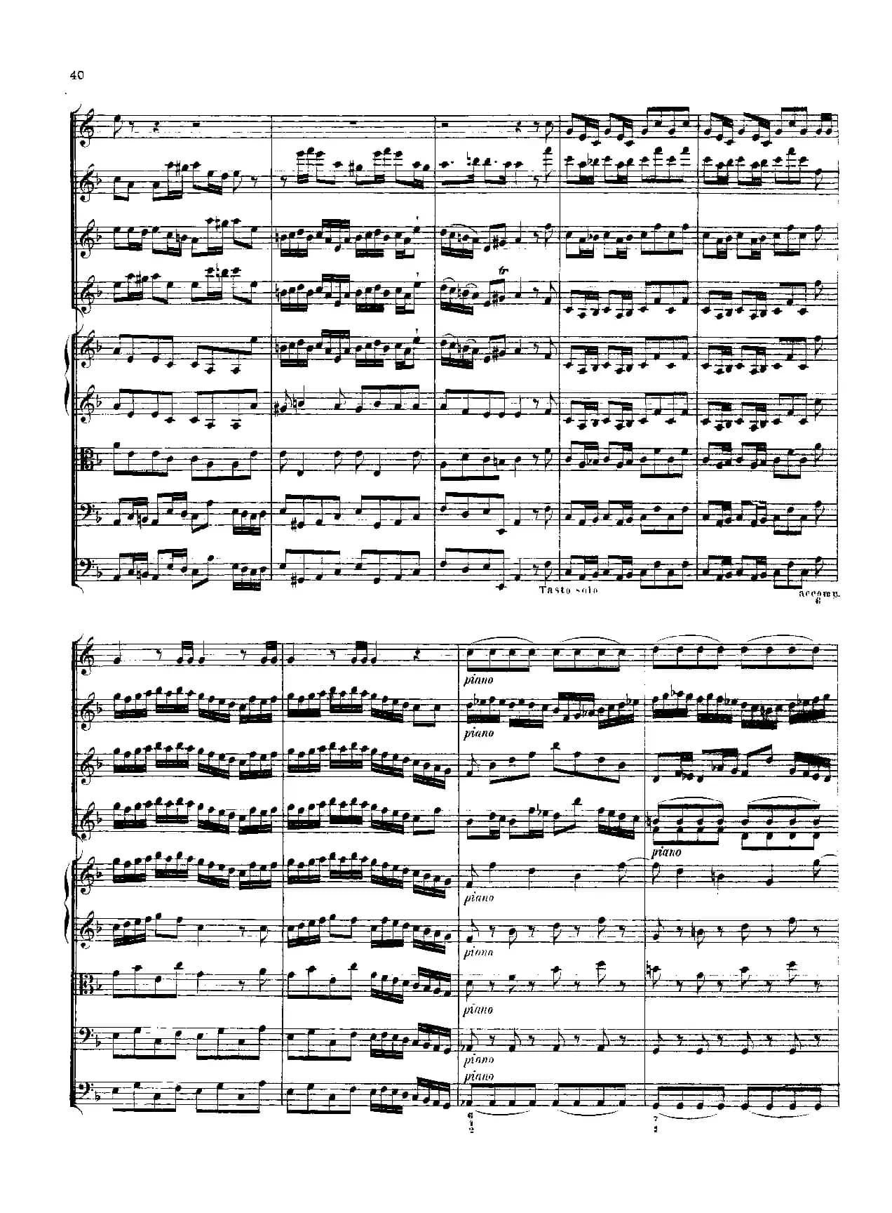 勃兰登堡第二协奏曲（弦乐合奏总谱）