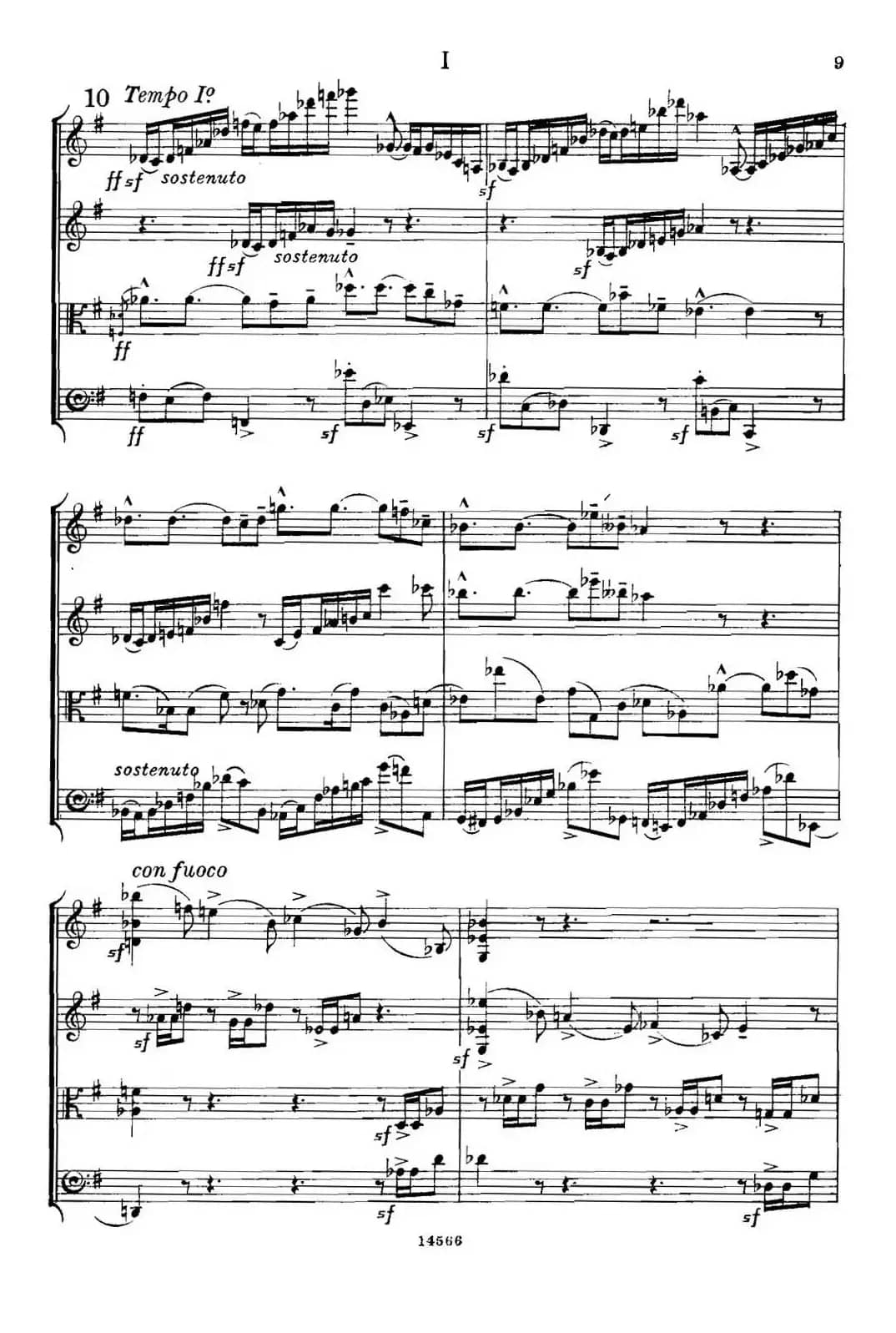 QUARTET Op.83（第一部分）（弦乐四重奏）