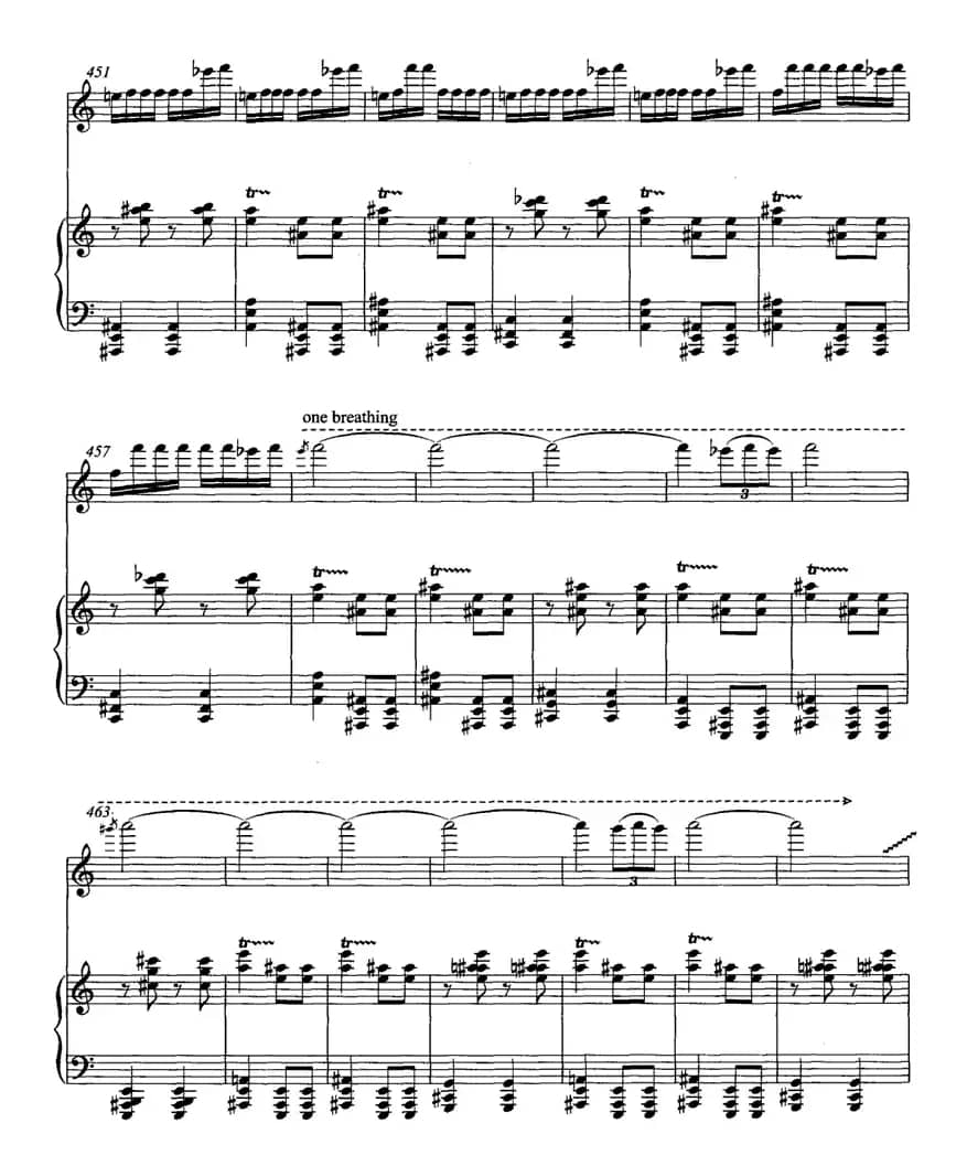 飞歌（笛子协奏曲+钢琴伴奏)P21—3）