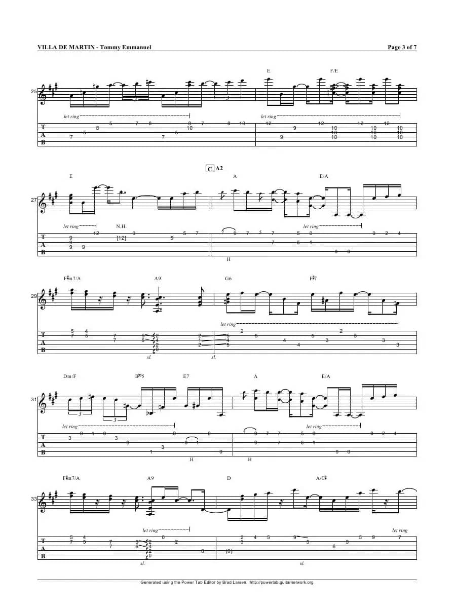 tommy emmanuel：villa de martin（指弹吉它）