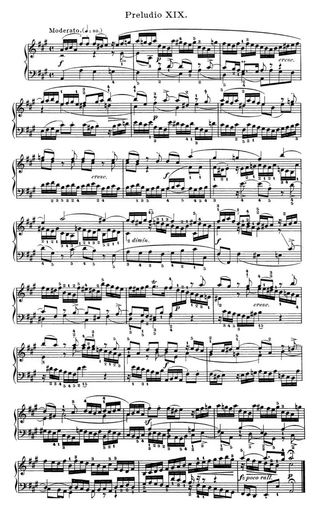 巴赫《平均律钢琴曲集·第一卷》之前奏曲（NO.19）