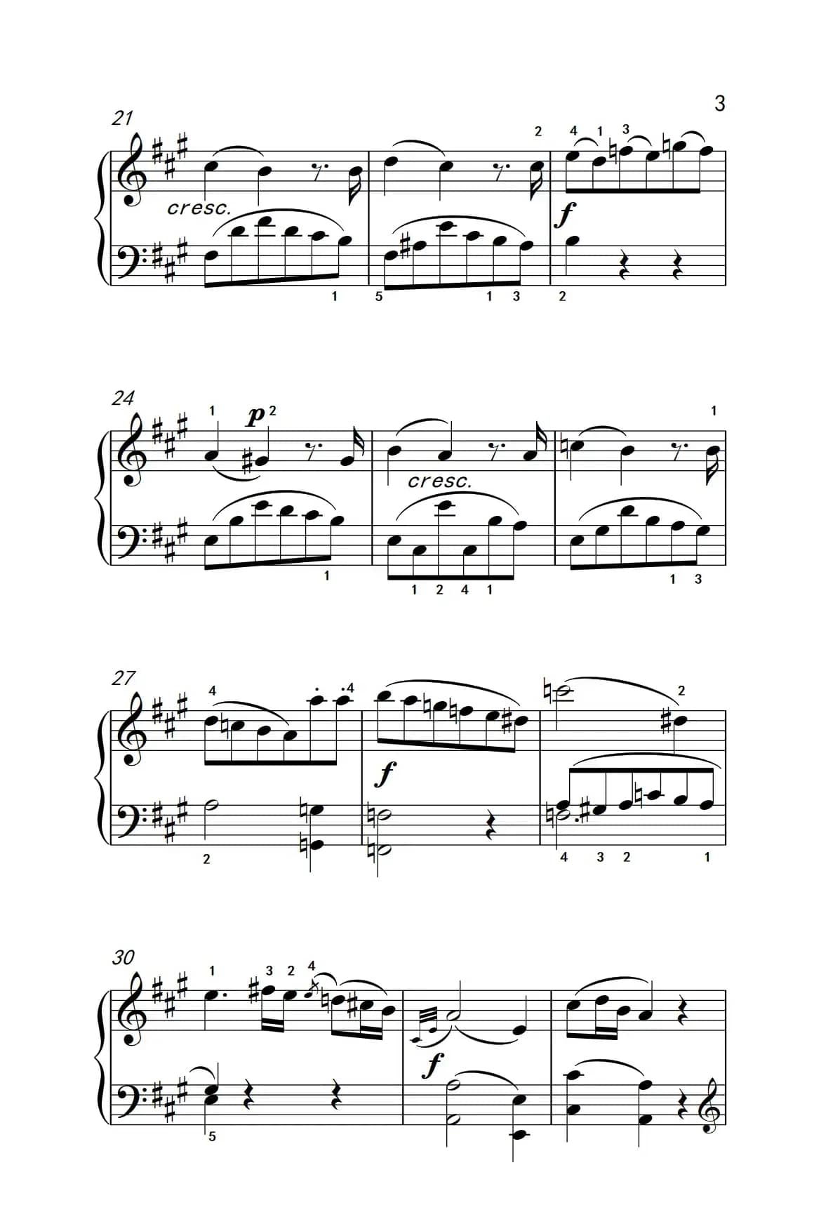 A大调钢琴奏鸣曲（小步舞曲）