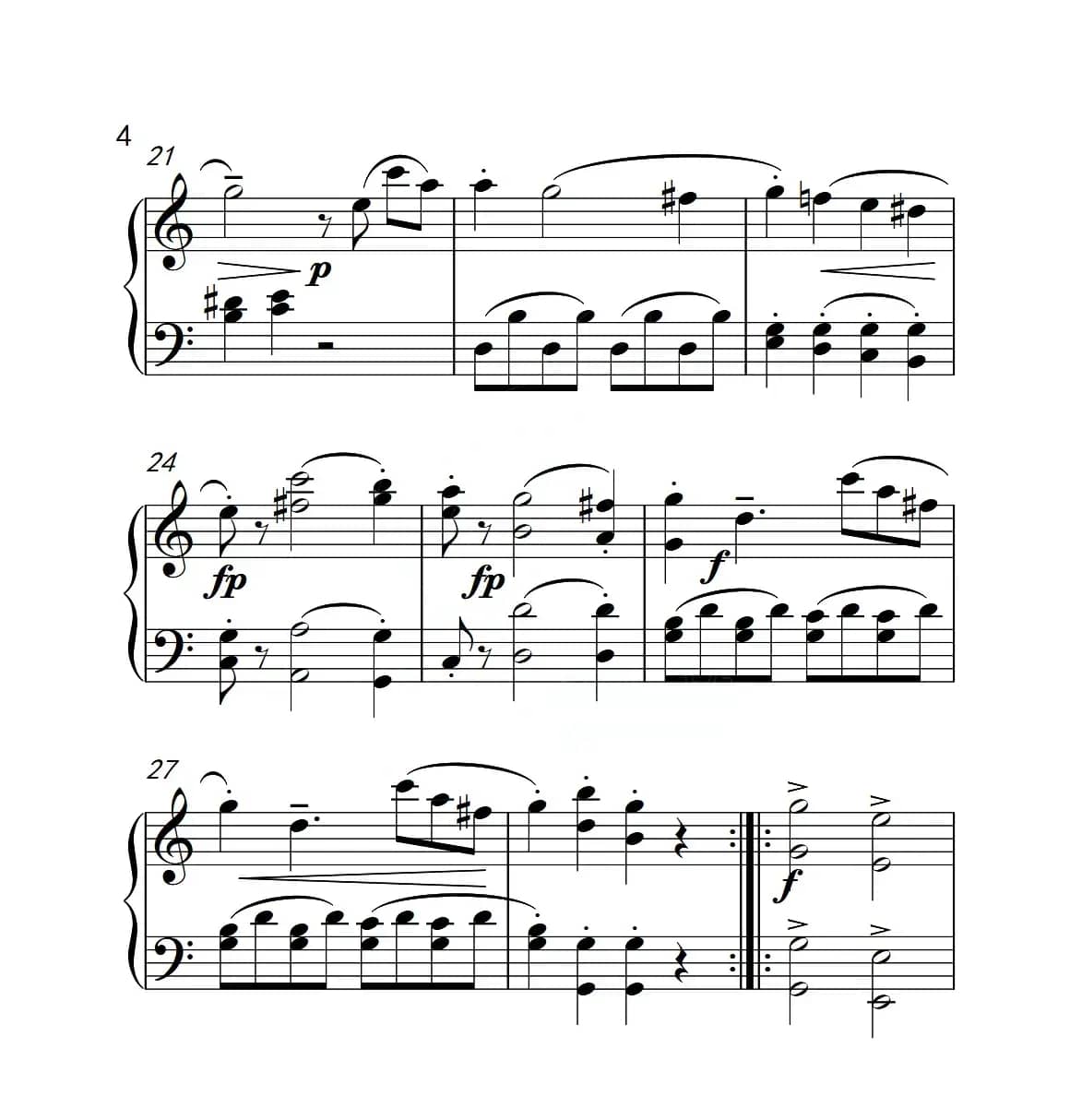 第四级B组 小奏鸣曲（中国音乐学院钢琴考级作品1~6级）