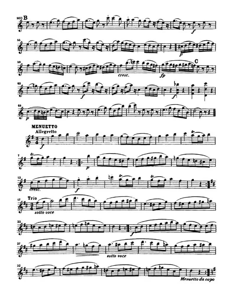 G大调弦乐小夜曲四重奏 K.525（第一小提琴分谱）