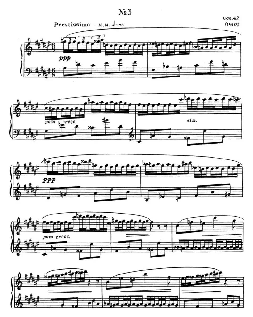 斯克里亚宾 钢琴练习曲 Op.42 No.3 Alexander Scriabin Etudes