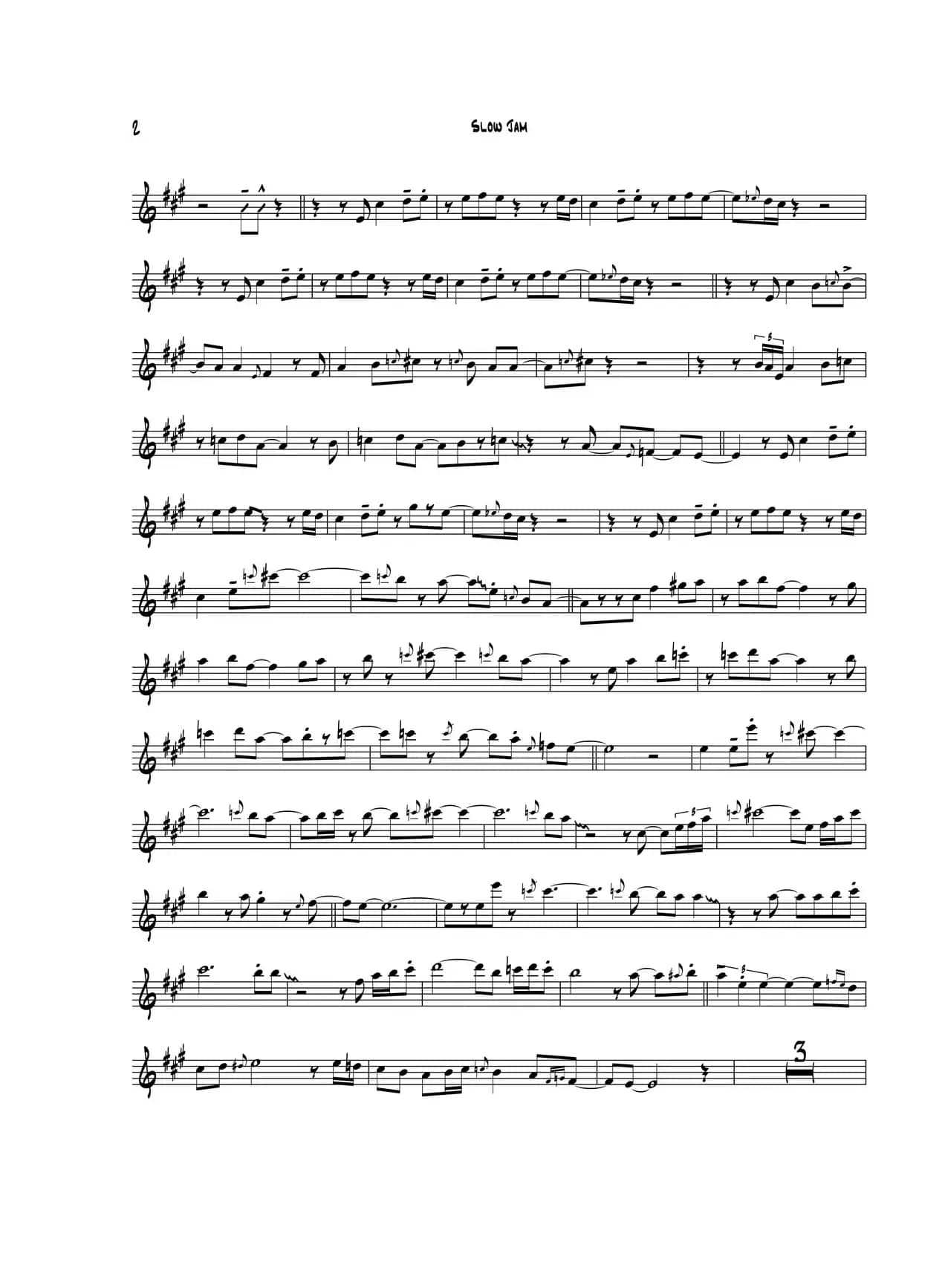 Slow Jam（次中音萨克斯）