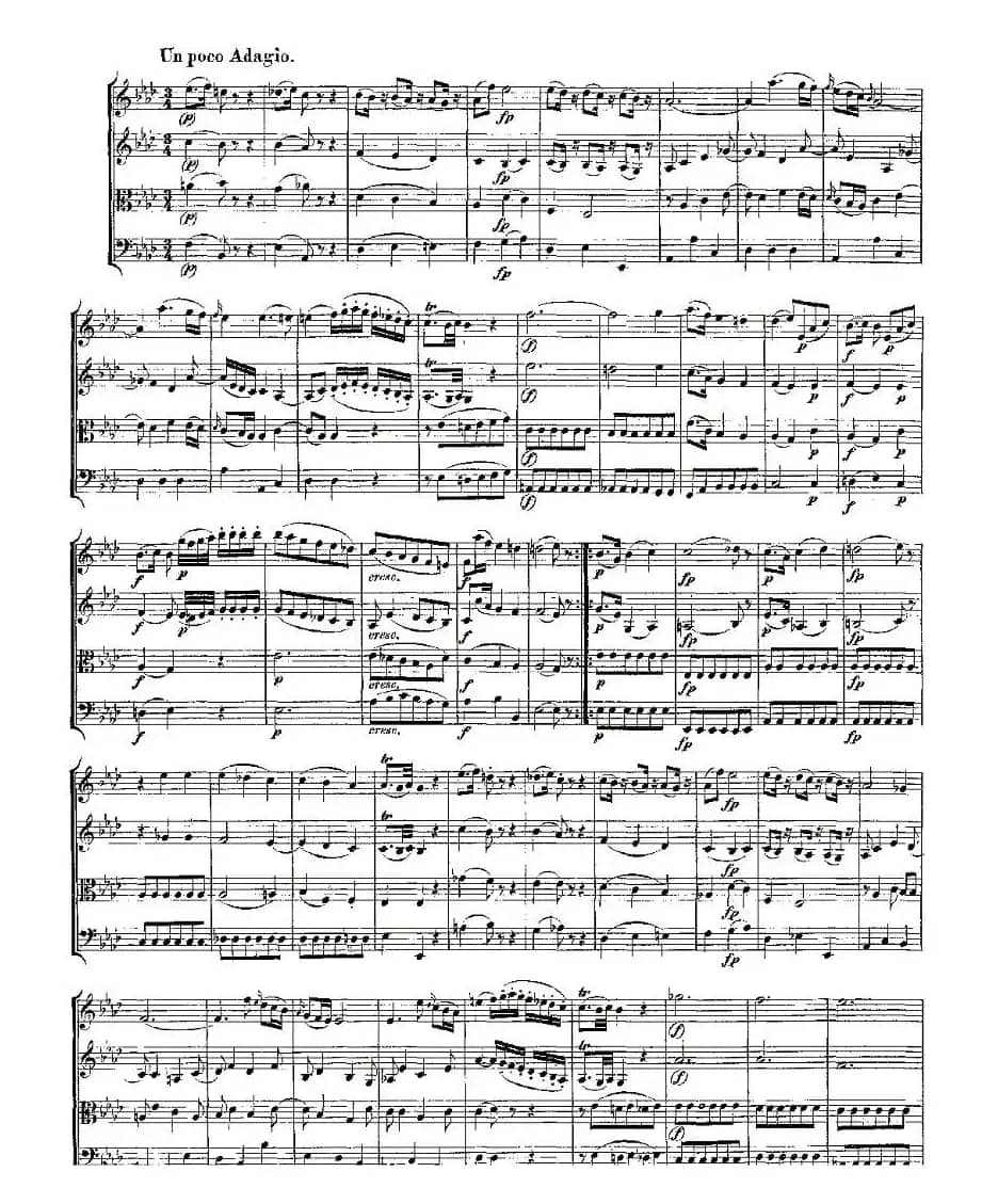Quartet No. 7 in Eb Major, K. 160（降E大调第七弦乐四重奏）