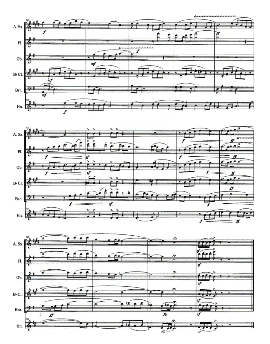 拔根芦柴花（萨克斯与木管五重奏）