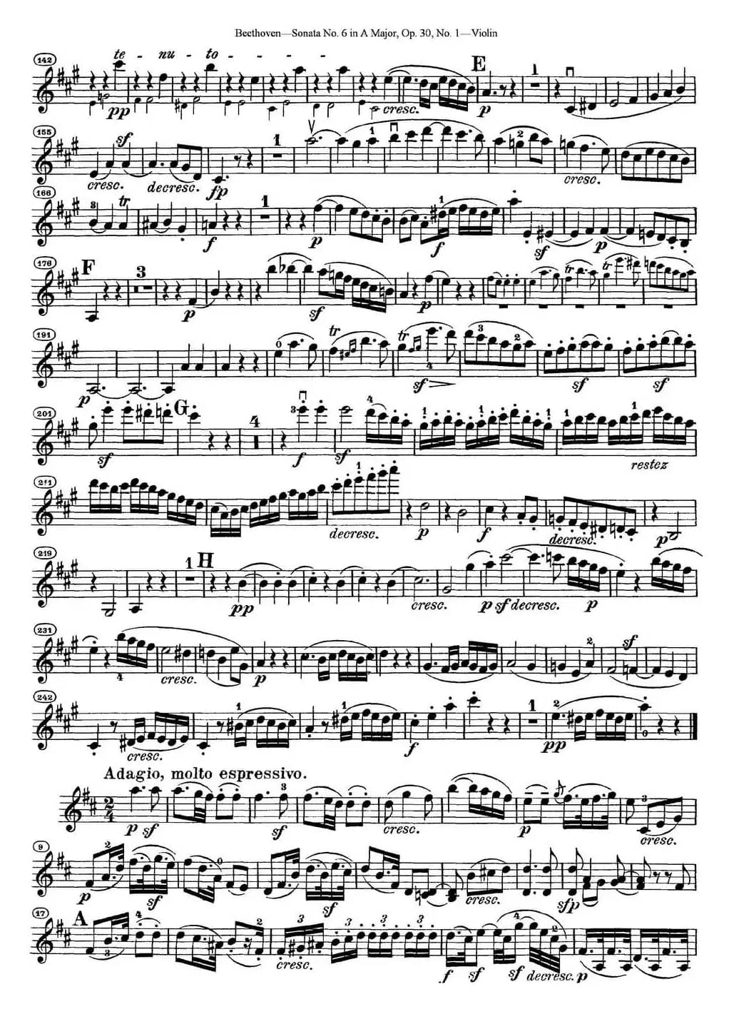 Violin Sonata No.6 in A Major Op.30 No.1