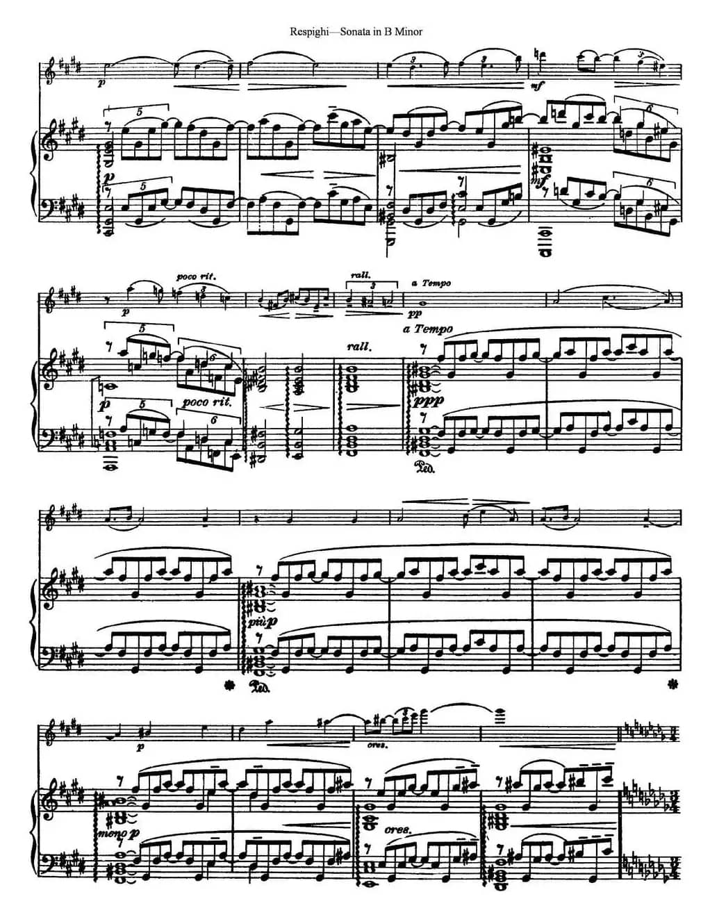 Violin Sonata in B Minor（小提琴+钢琴伴奏）