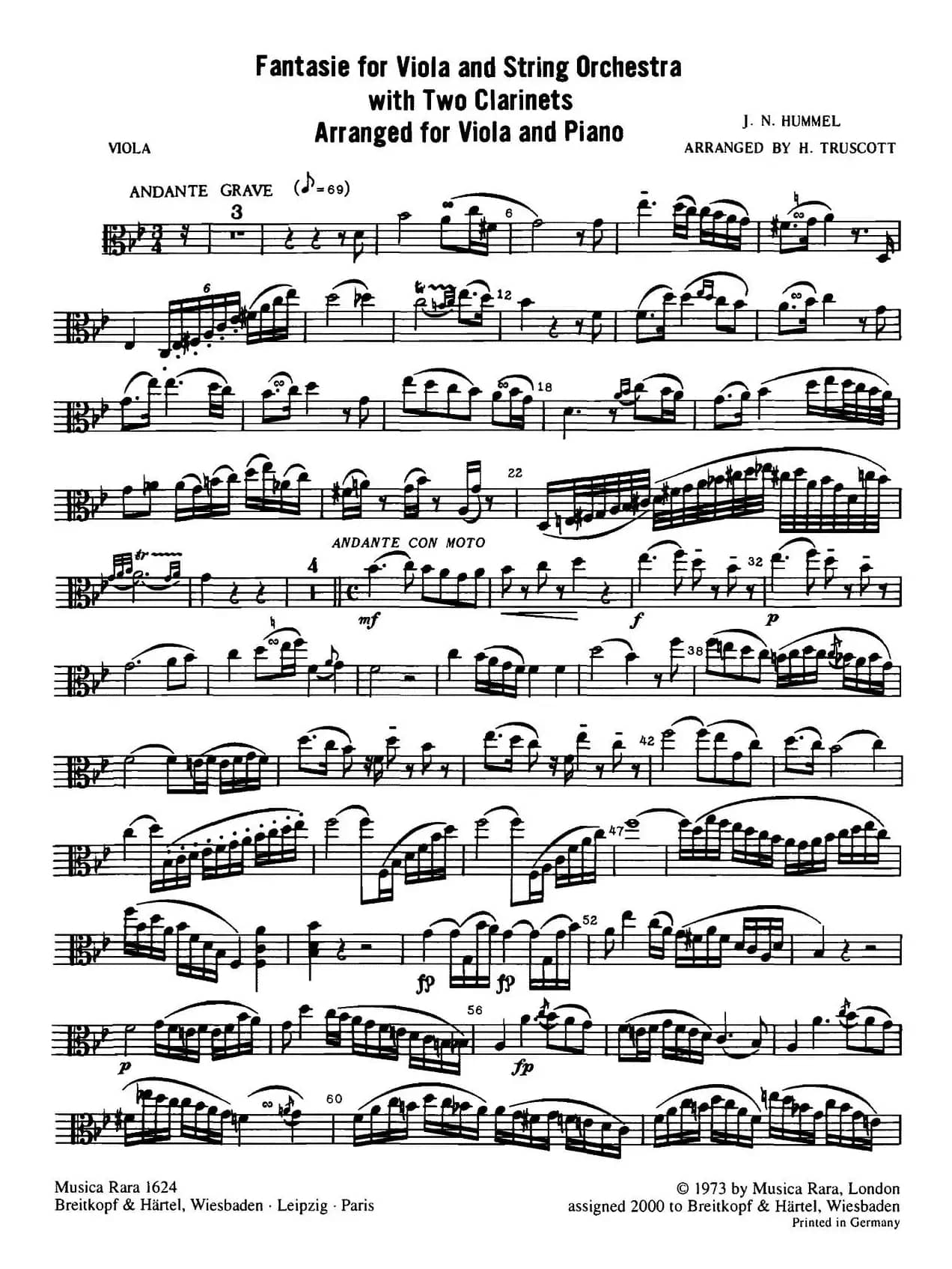 FANTASIE（幻想曲）（中提琴）