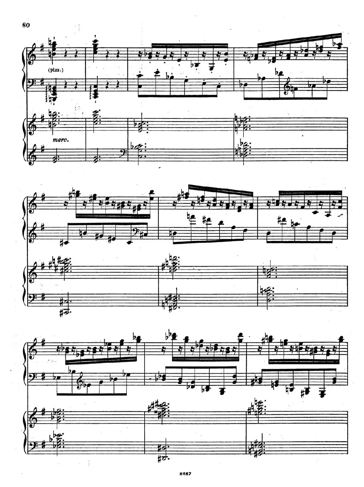 Symphony No.4 in e Minor Op.98（e小调第四交响曲·双钢琴）