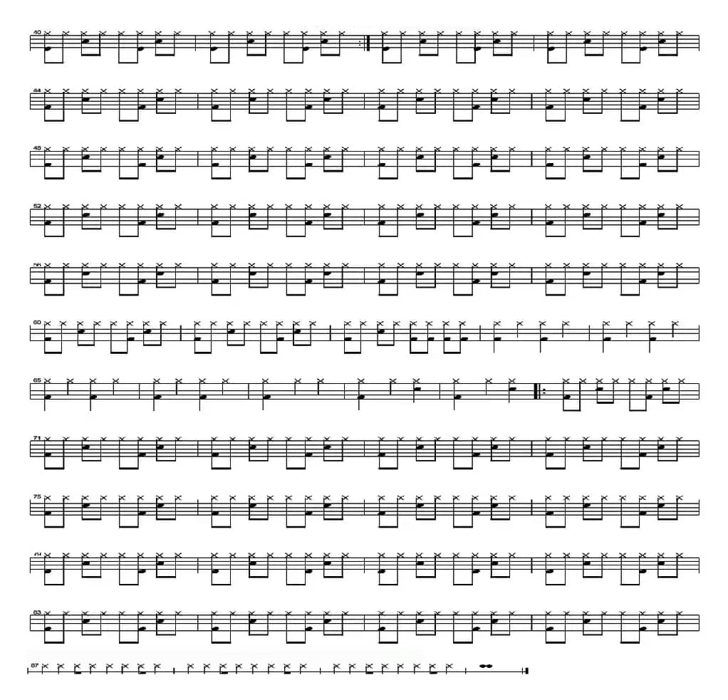 爵士鼓谱：Beyond - 点解点解