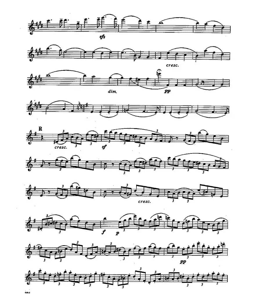 长笛九级考级曲谱（第四部分—4）