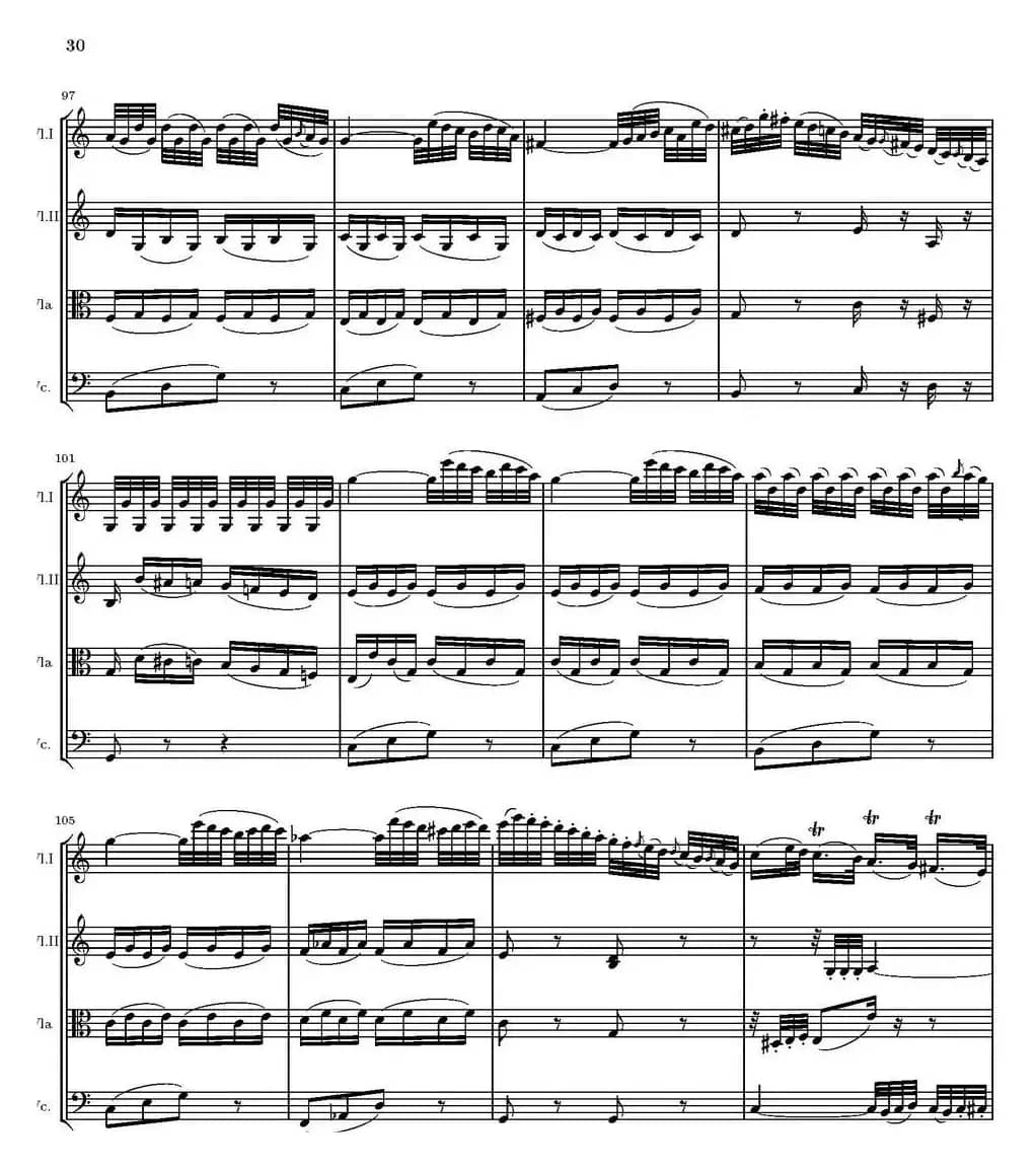 String Quartet nr.18 in E minor（E小调弦乐四重奏、P16-30）
