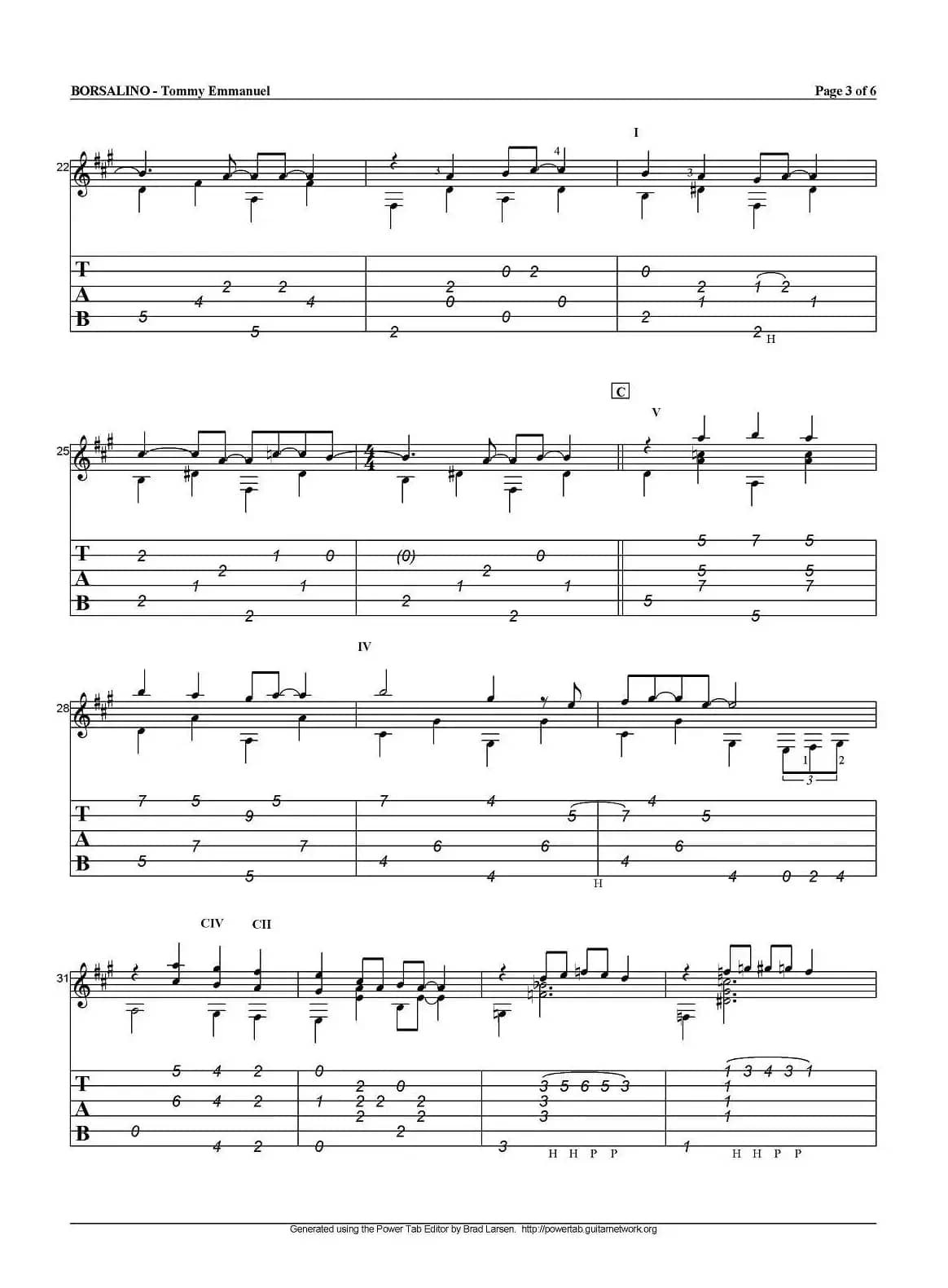 tommy emmanuel：borsalino（指弹吉他）