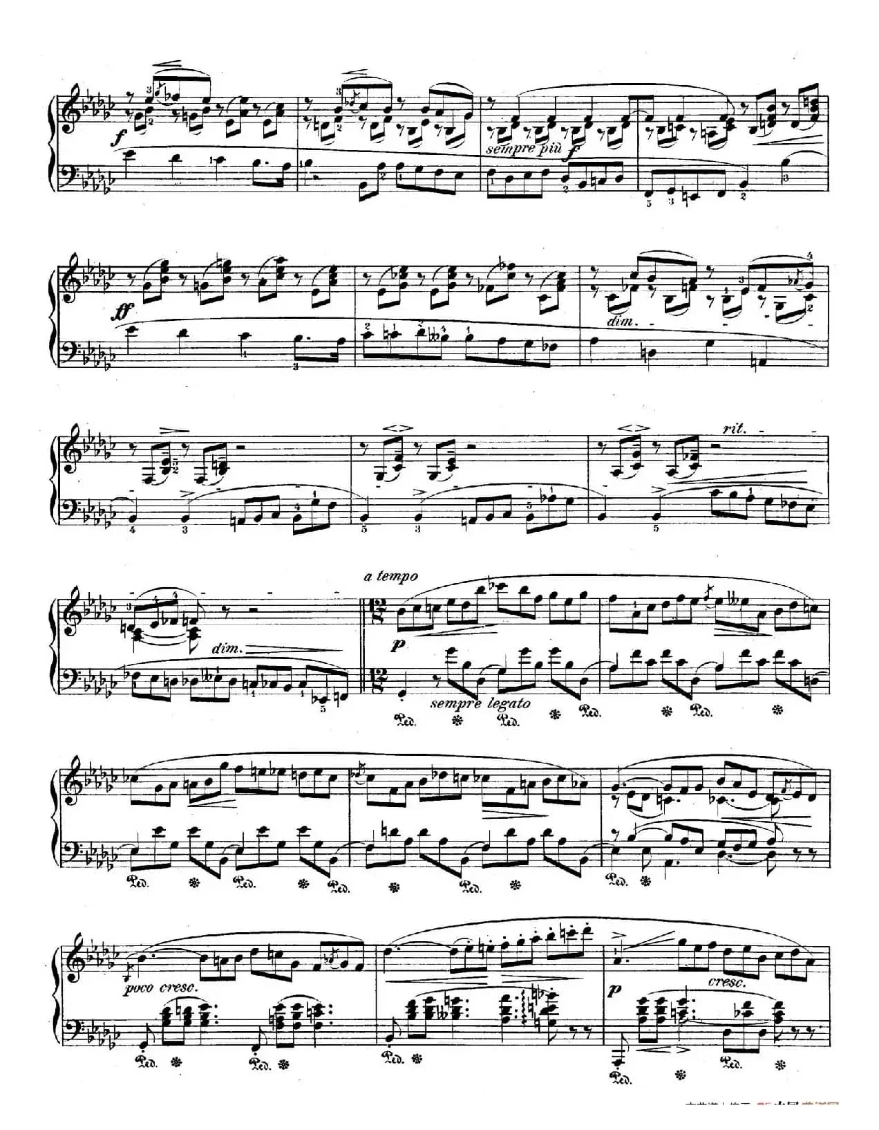 Impromptu No.3 in G-flat Major Op.51（降G大调第三即兴曲）