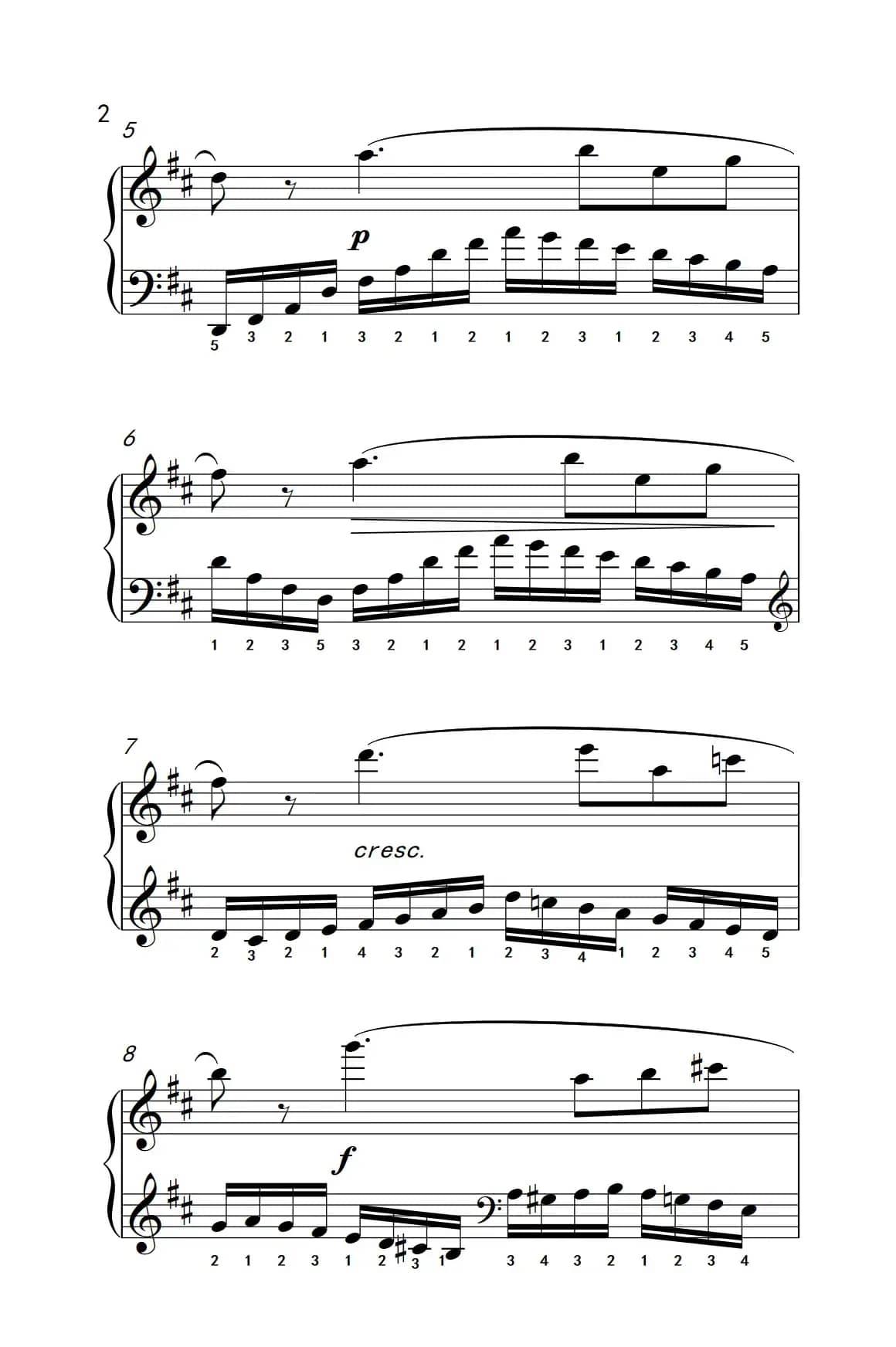 第八级2.练习曲 No.6 （中央音乐学院 钢琴（业余）考级教程 7-9级）