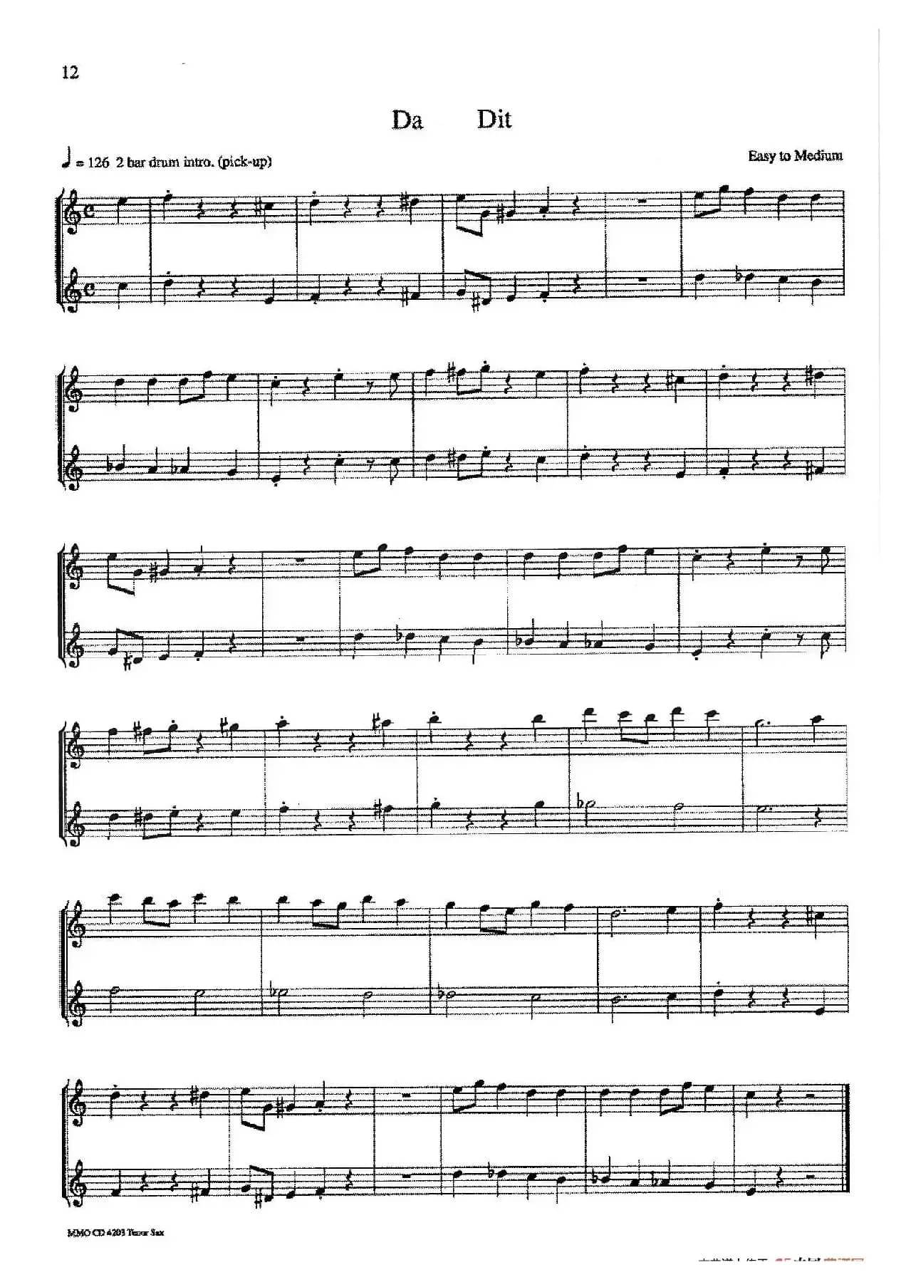 16首爵士二重奏：Da Dit