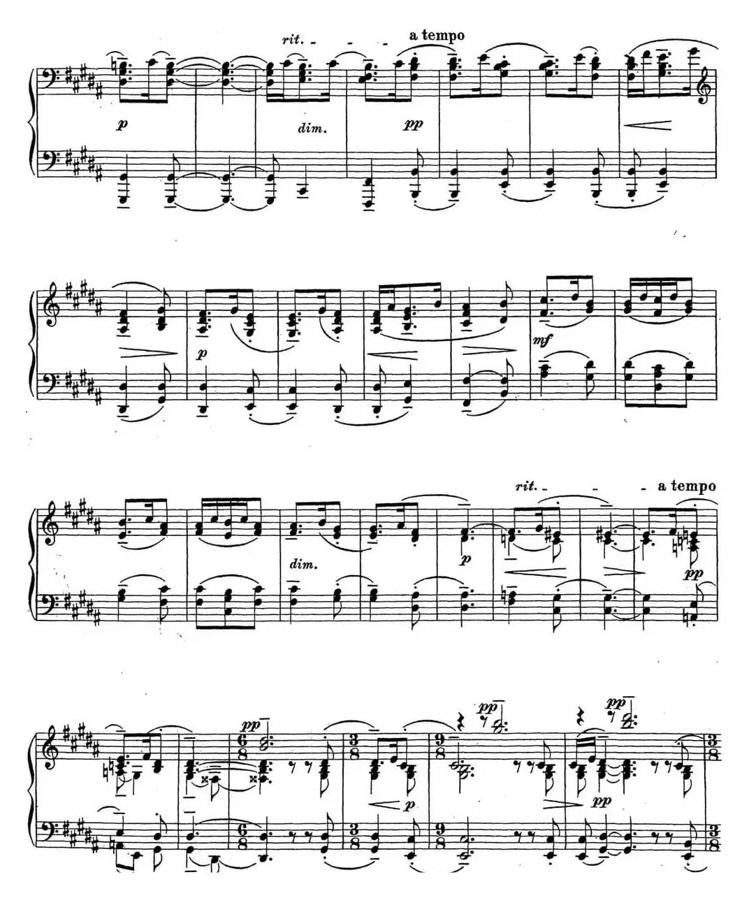 拉赫玛尼诺夫 钢琴前奏曲22 B大调 Op.32 No.11