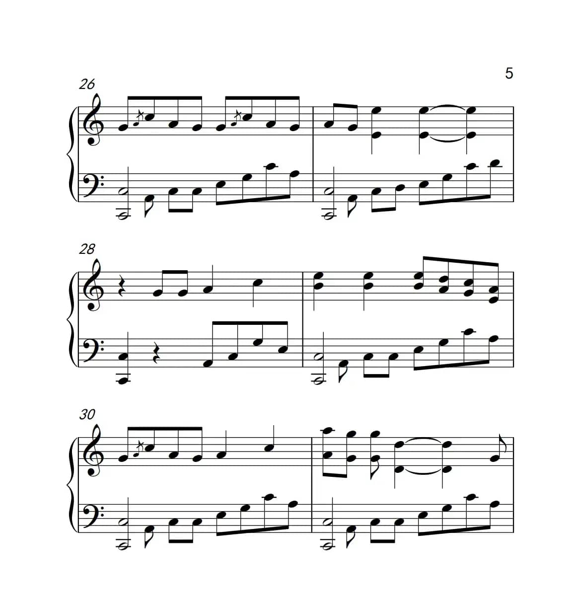 雾里看花（《弹吧音教》制谱版）