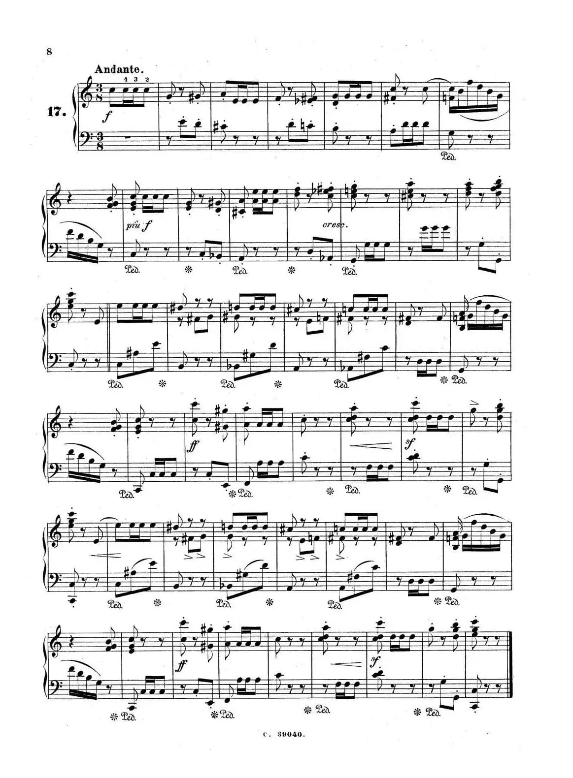 36 Etudes Rhythmiques et Melodiques Op.105（36首节奏与旋律练习曲 16—20）