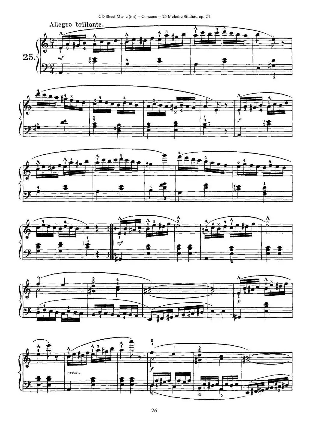 Concone - 25 Melodic Studies easy and progressive（21—25）