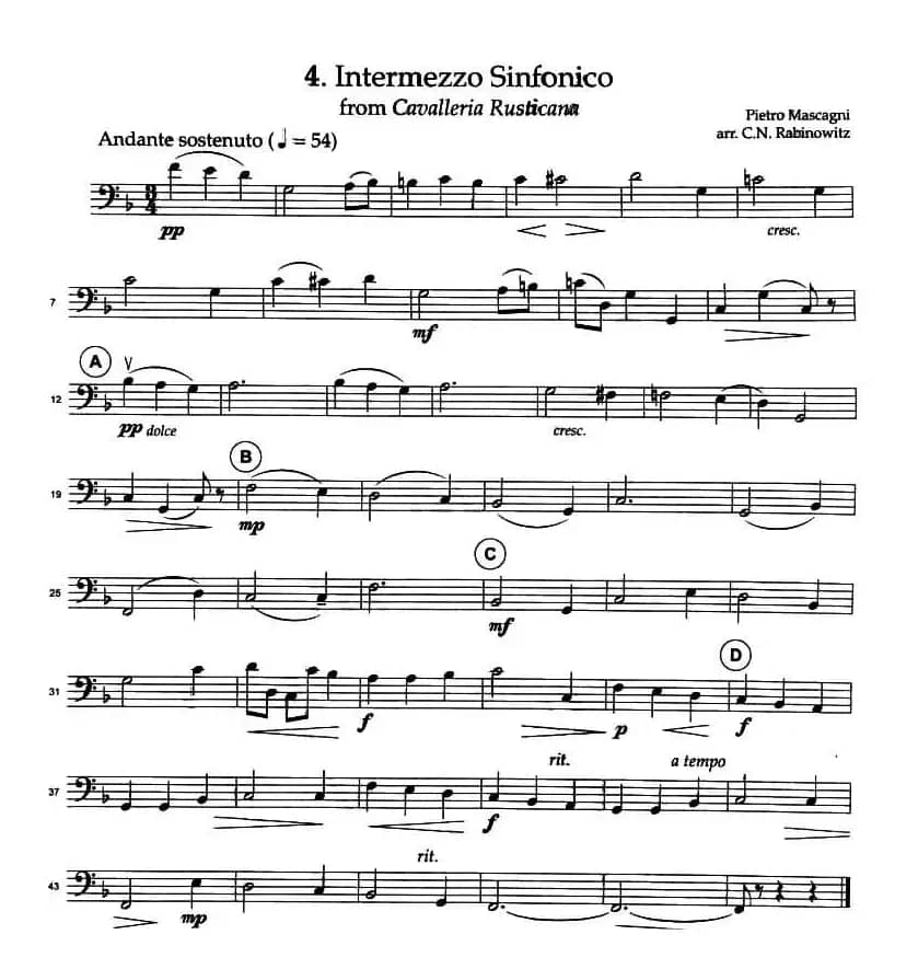 INTERMEZZO SINFONICO（四重奏）
