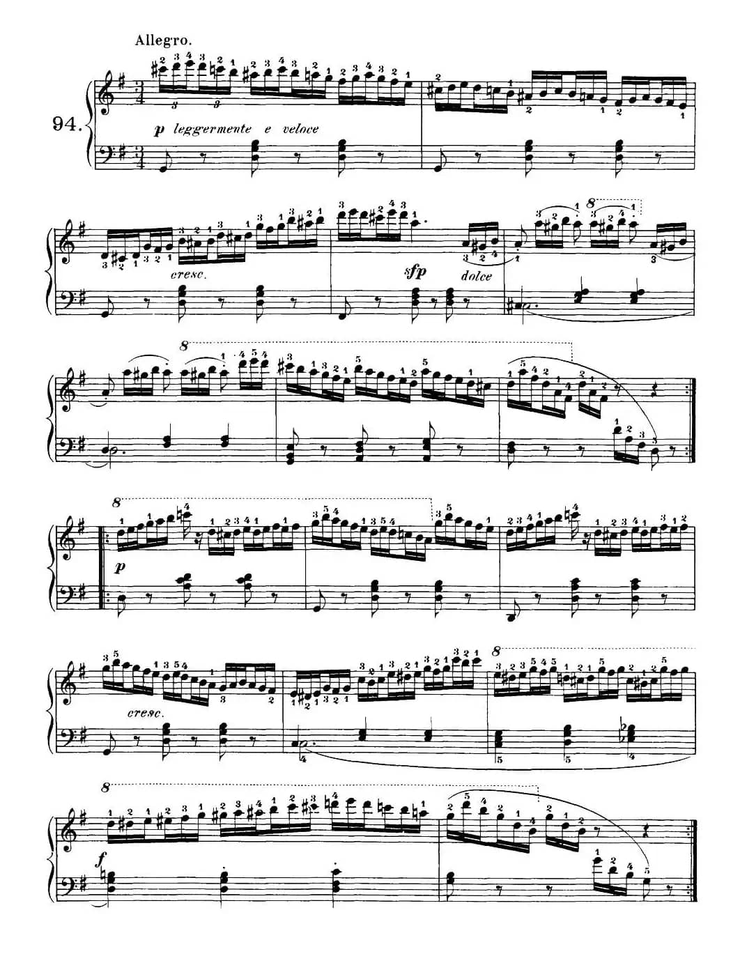 One Hundred and Ten Easy and Progressive Exercises Op.453（车尔尼110首简易练习曲 90——100）