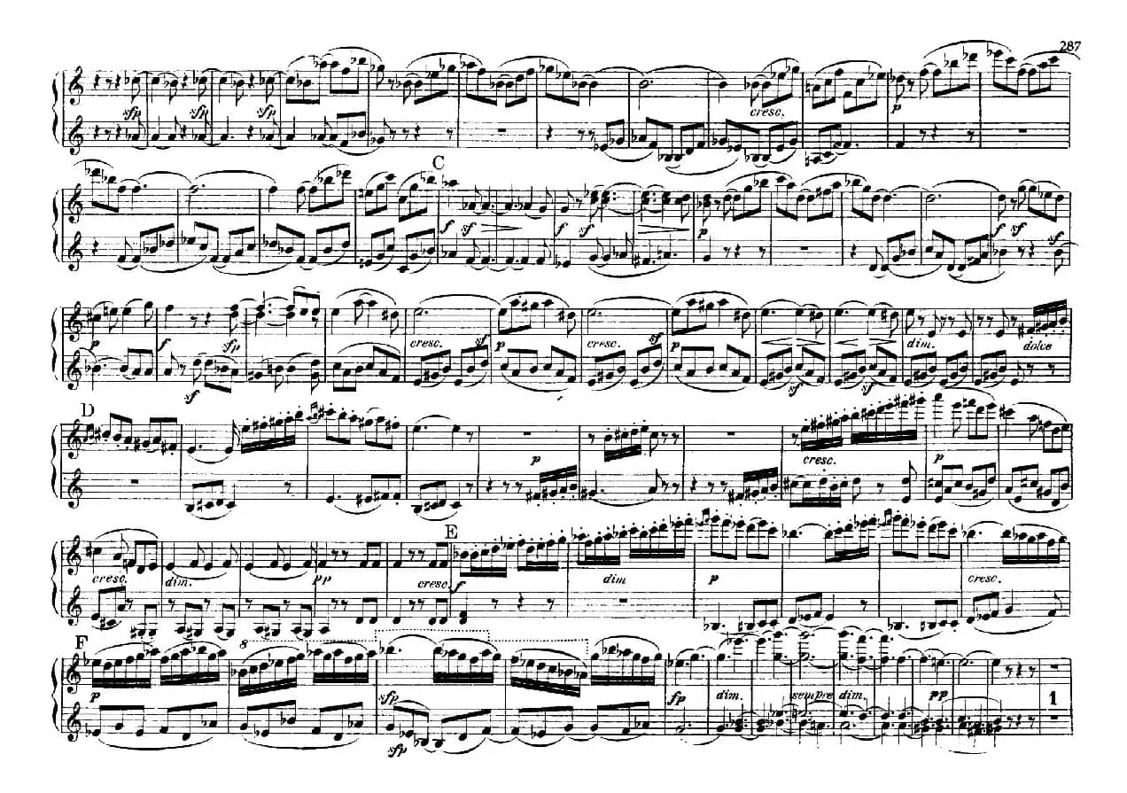 String Quartet No.9 in C Major Op.59-3 - 4 Hands（C大调第九弦乐四重奏·四手联弹）