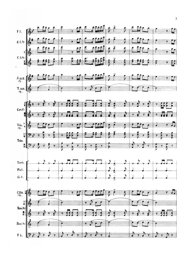 前进在新长征的路上（军乐队总谱）