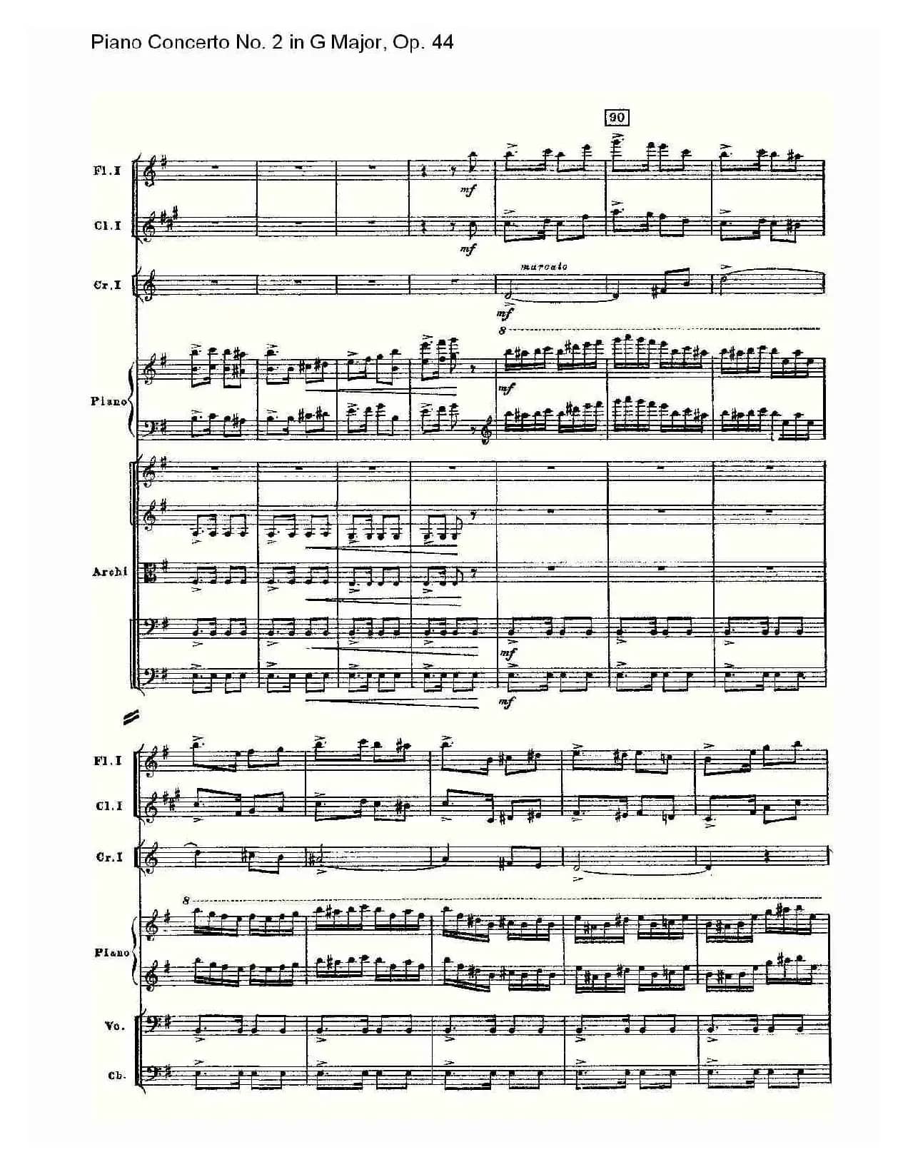 G大调第二钢琴协奏曲, Op.44第三乐章（一）