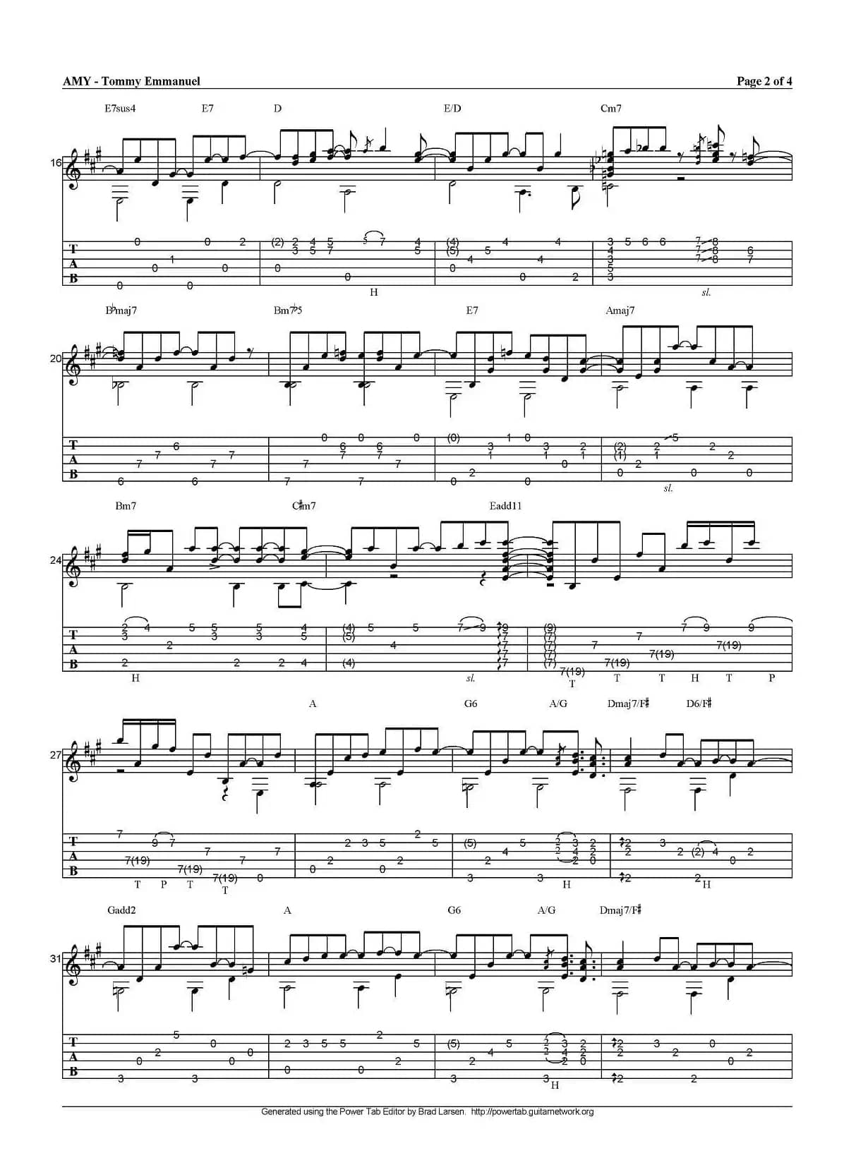 tommy emmanuel：amy（指弹吉他）