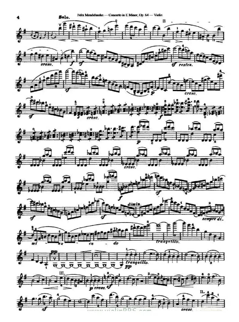 e小调协奏曲 Op.64（小提琴独奏）