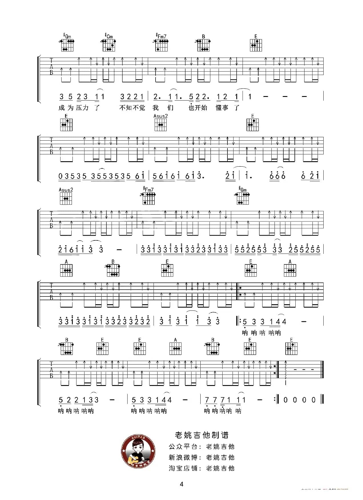 这个年纪（老姚吉他编配版）