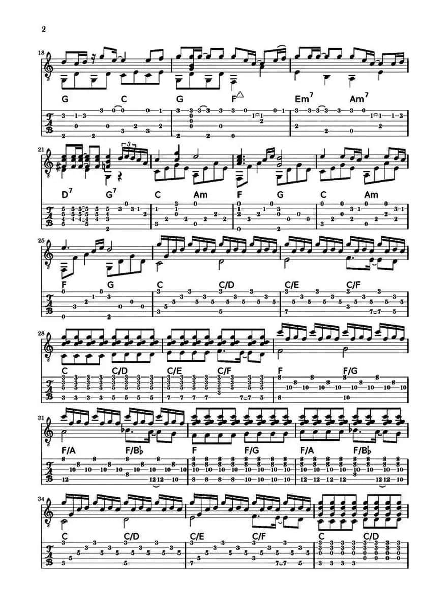 菊次郎的夏天（Summer）（指弹谱、五线谱+六线谱）