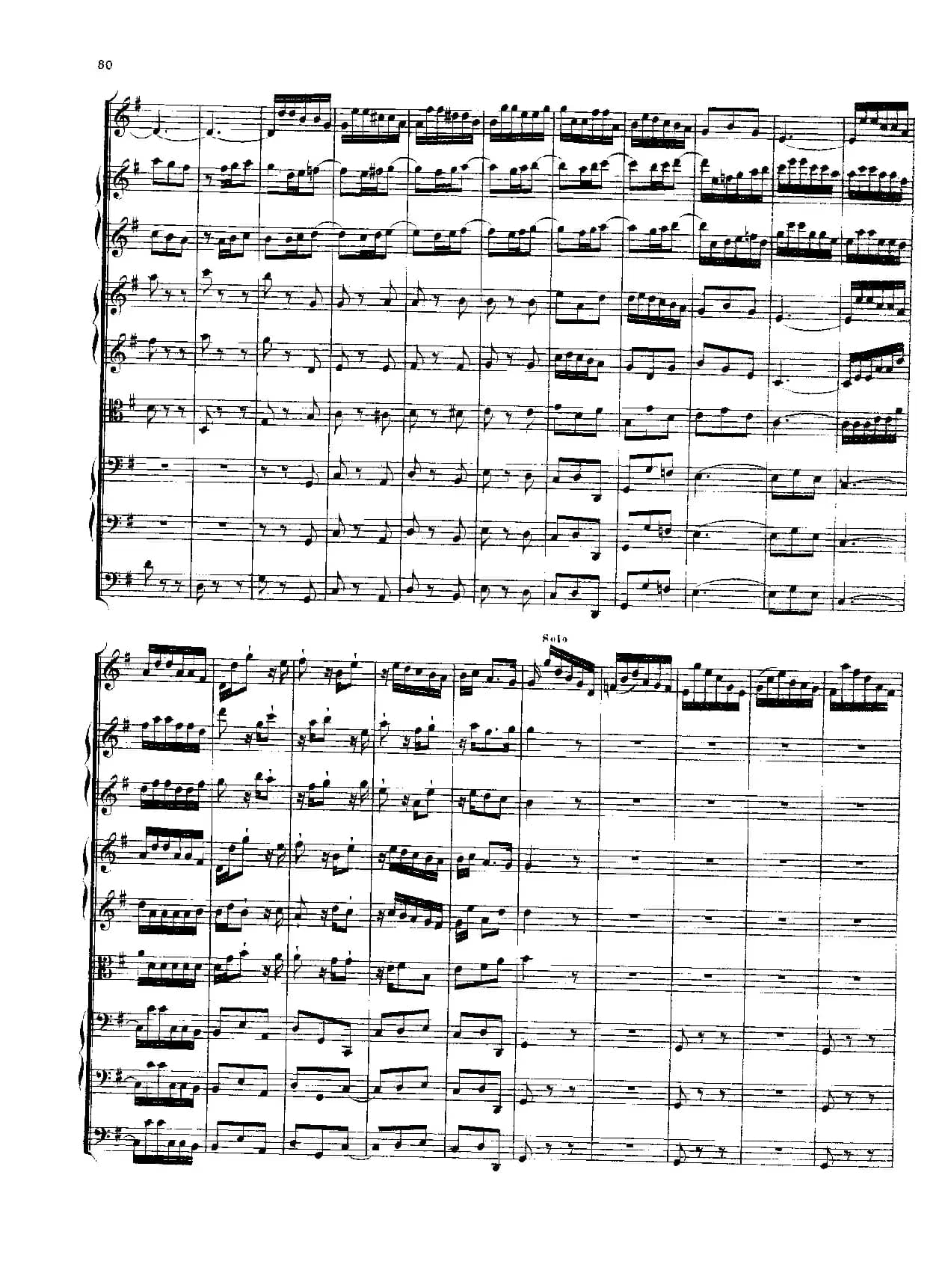 勃兰登堡第四协奏曲（弦乐合奏总谱）