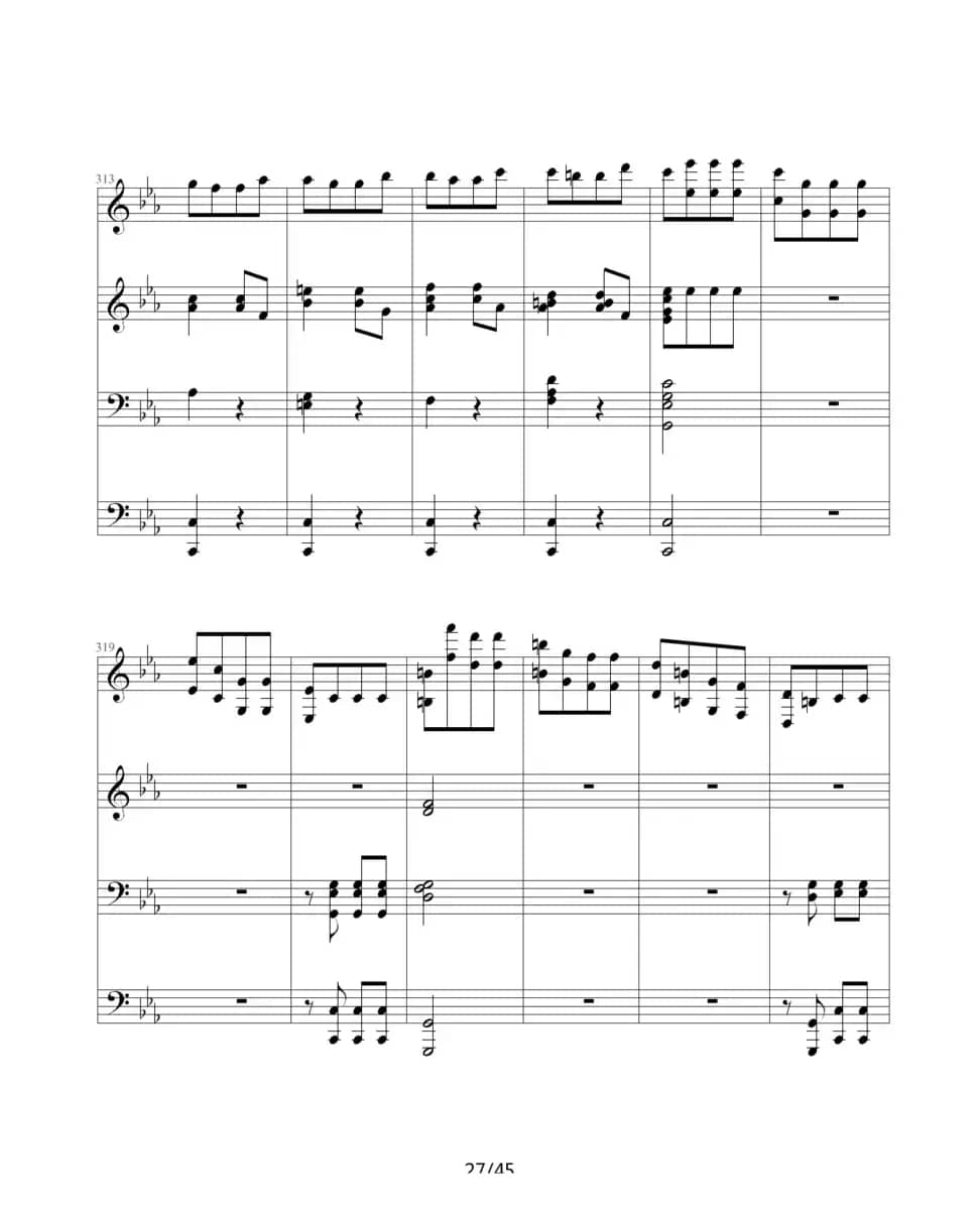 命运交响曲（四手联弹）