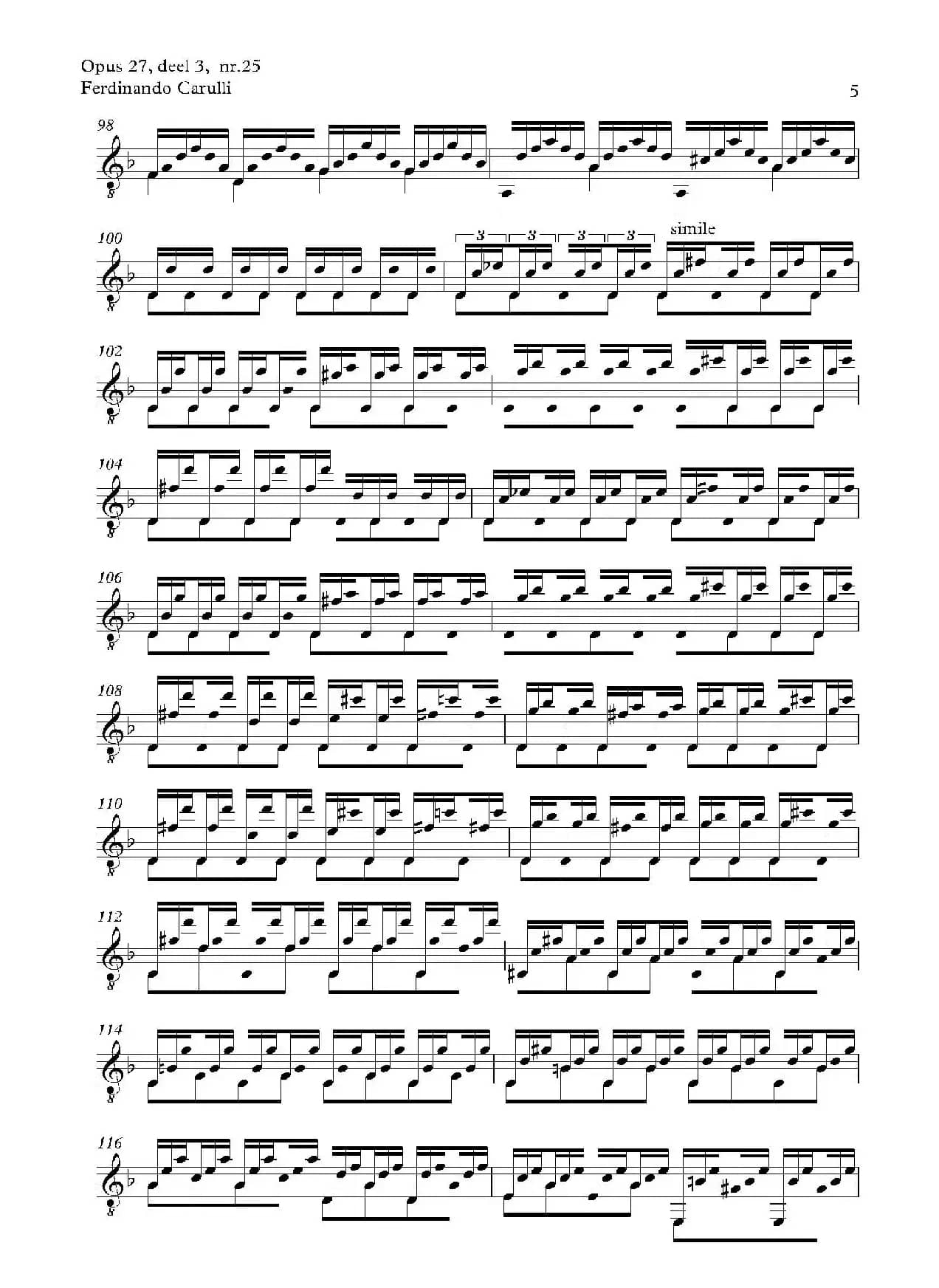 Metodo Completo Op.27-3（古典吉他二重奏练习·25）