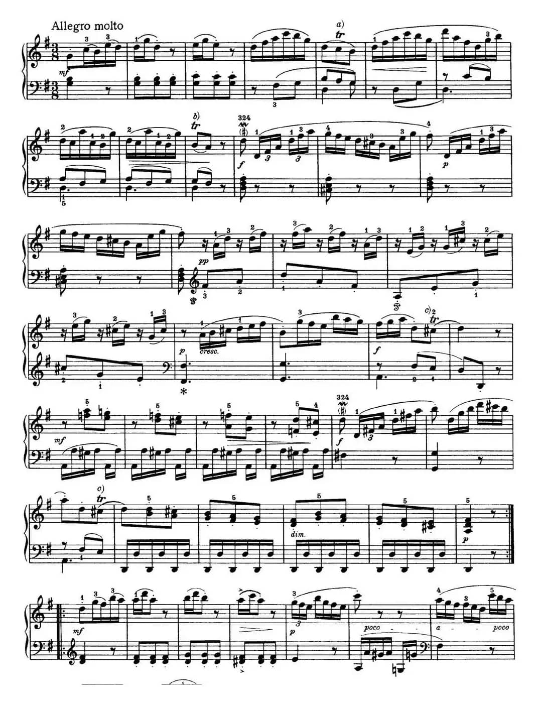 海顿 钢琴奏鸣曲 Hob XVI 6 Partita G major