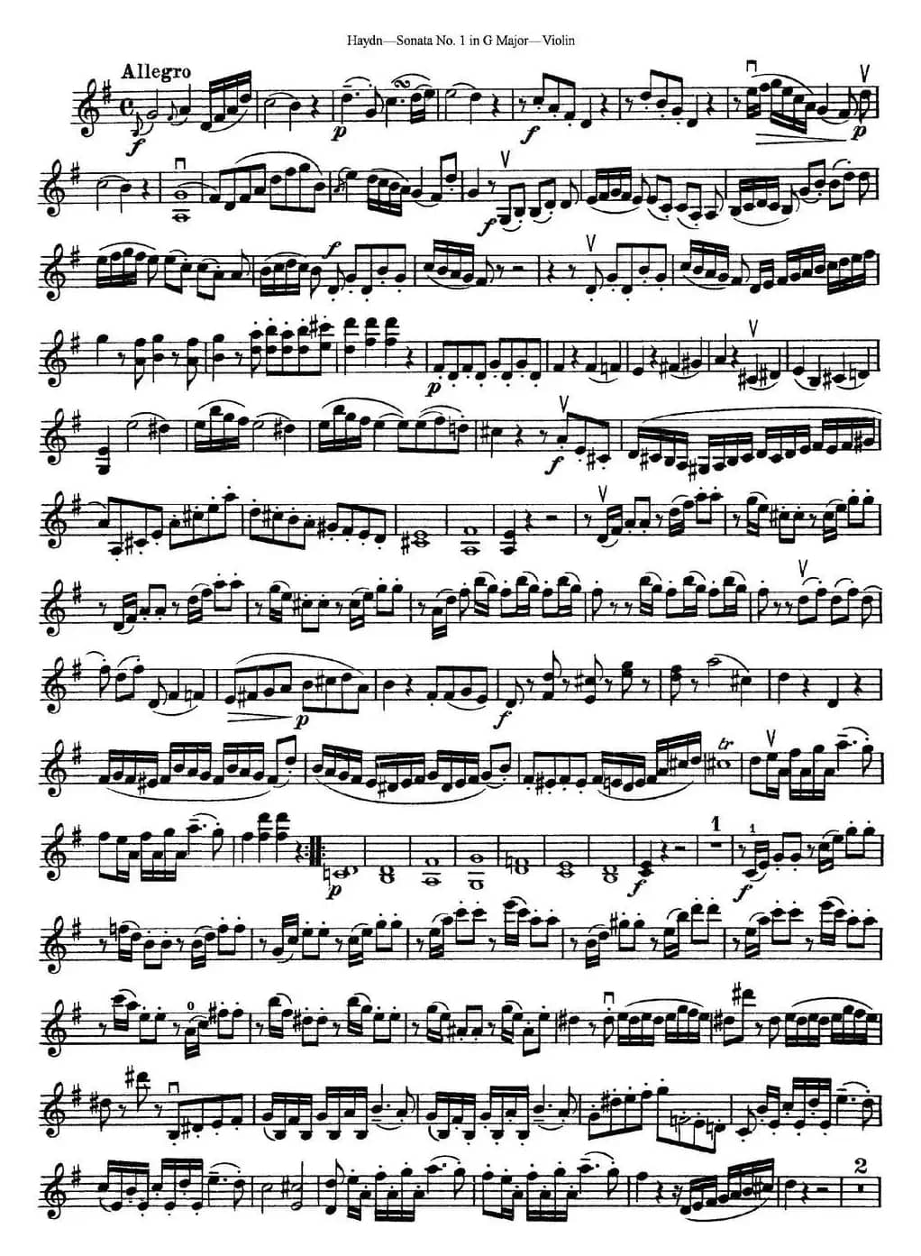 Violin Sonata No.1 in G Major