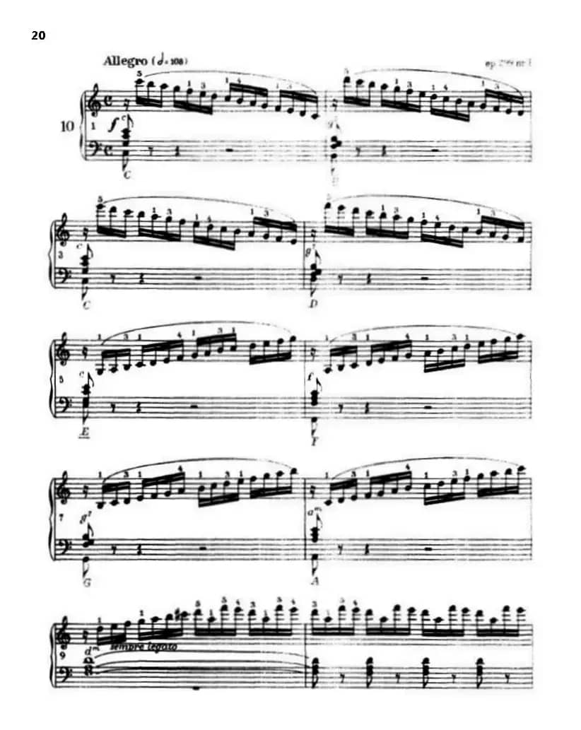 《车尔尼手风琴练习曲集》第Ⅲ册（P1—25）