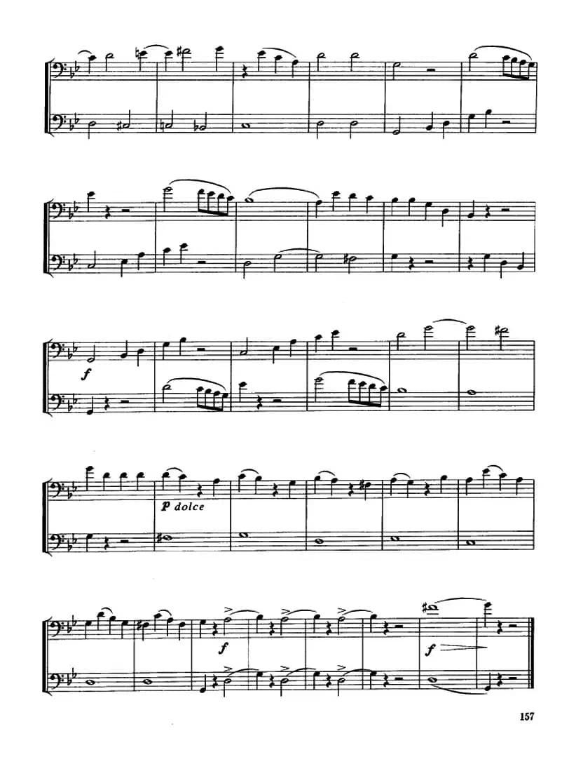 长号二重奏练习曲（4——14）