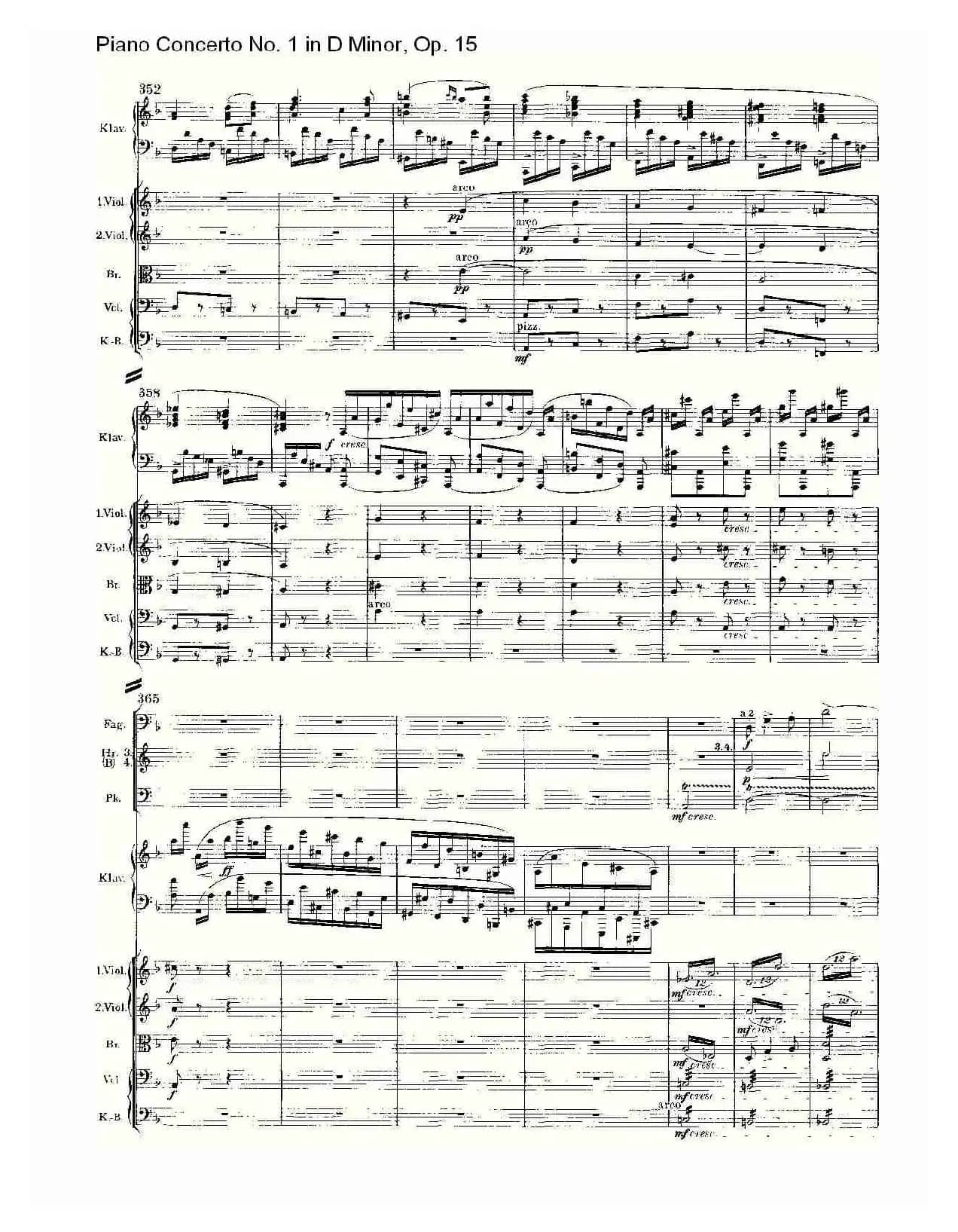 D小调钢琴第一协奏曲, Op.15第三乐章（一）