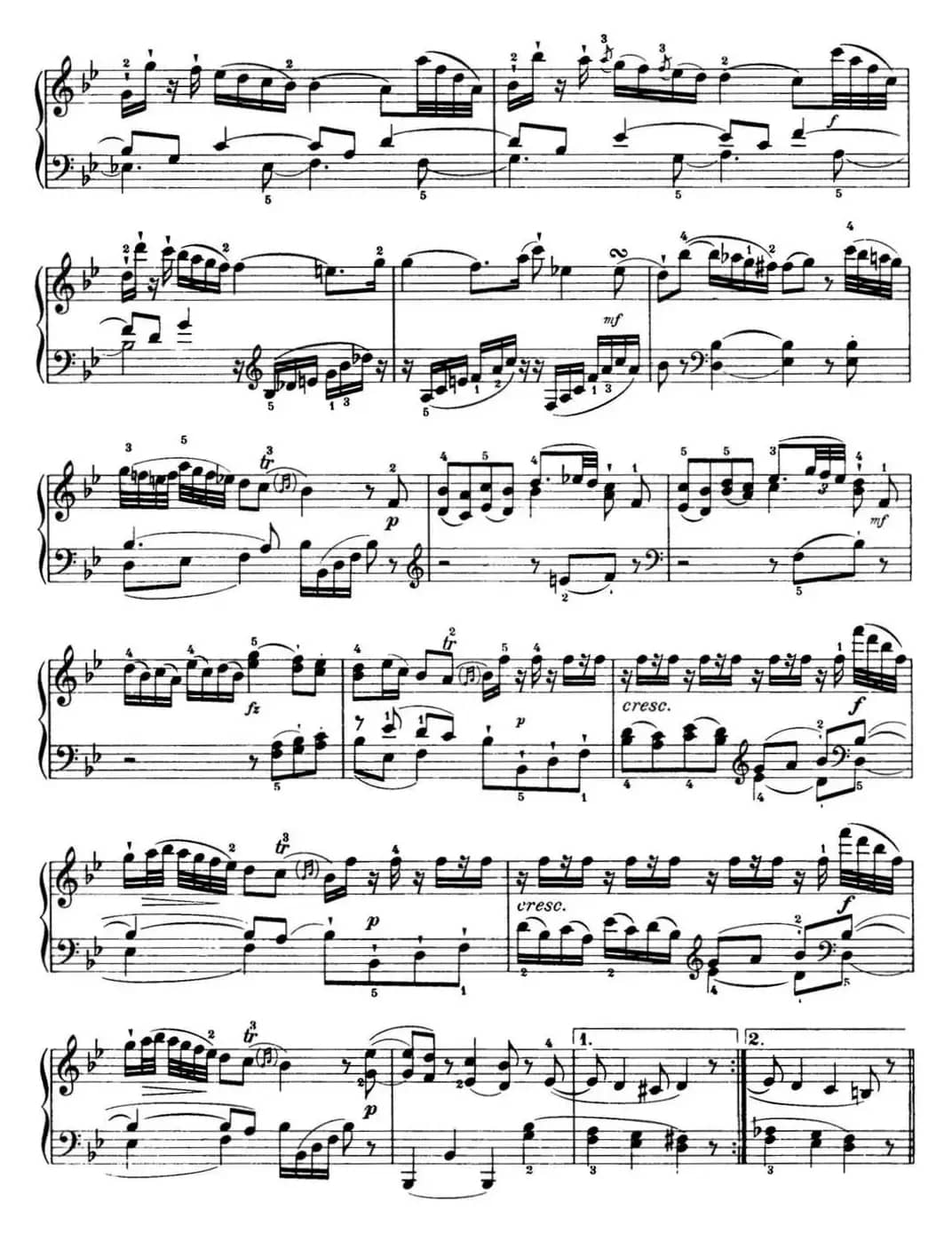 海顿 钢琴奏鸣曲 Hob XVI 44 in G minor