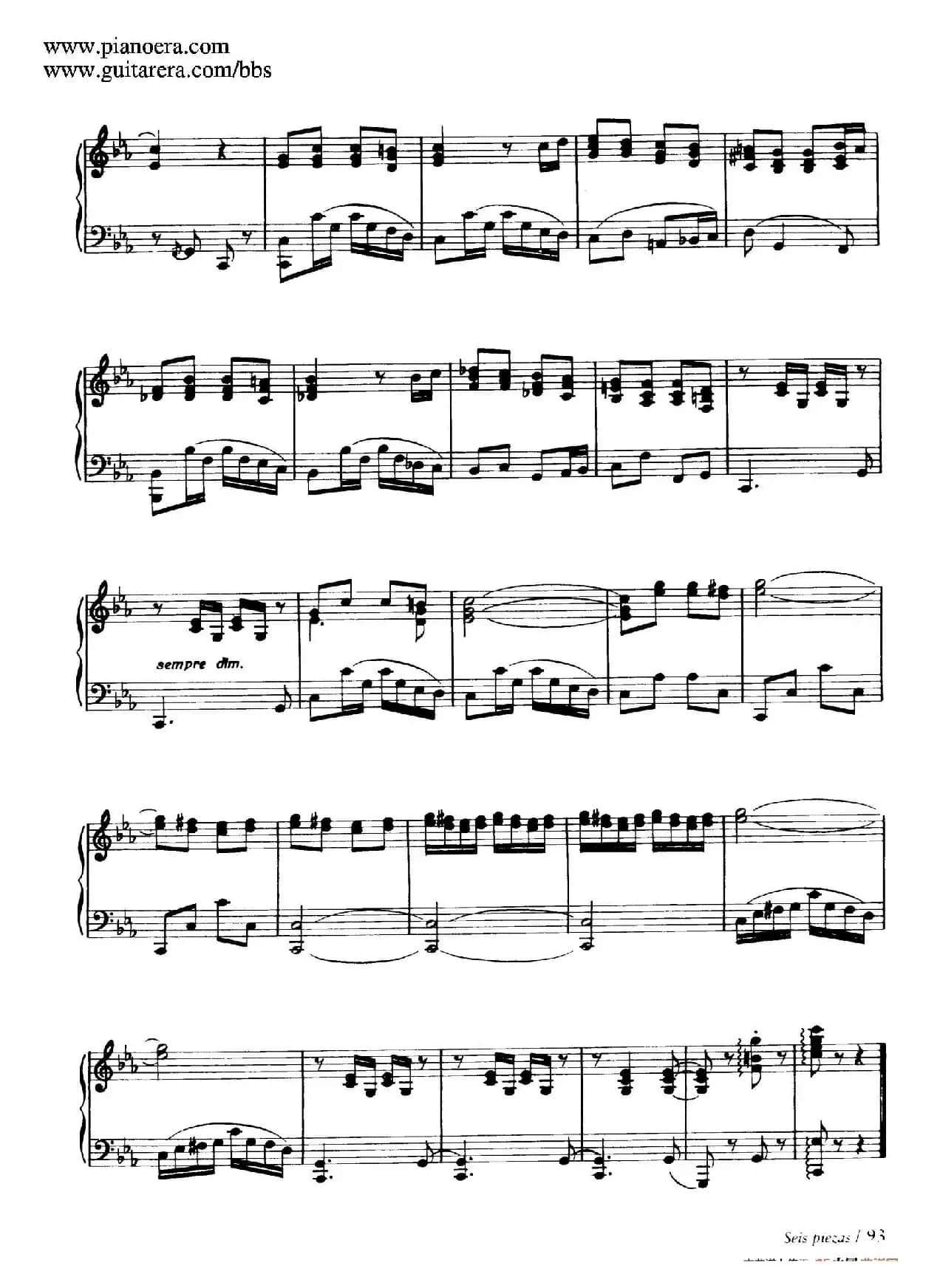 Six Pieces on Spanish Folksongs H.125(6首西班牙民谣小品·5. 东方进行曲 Marcha oriental)