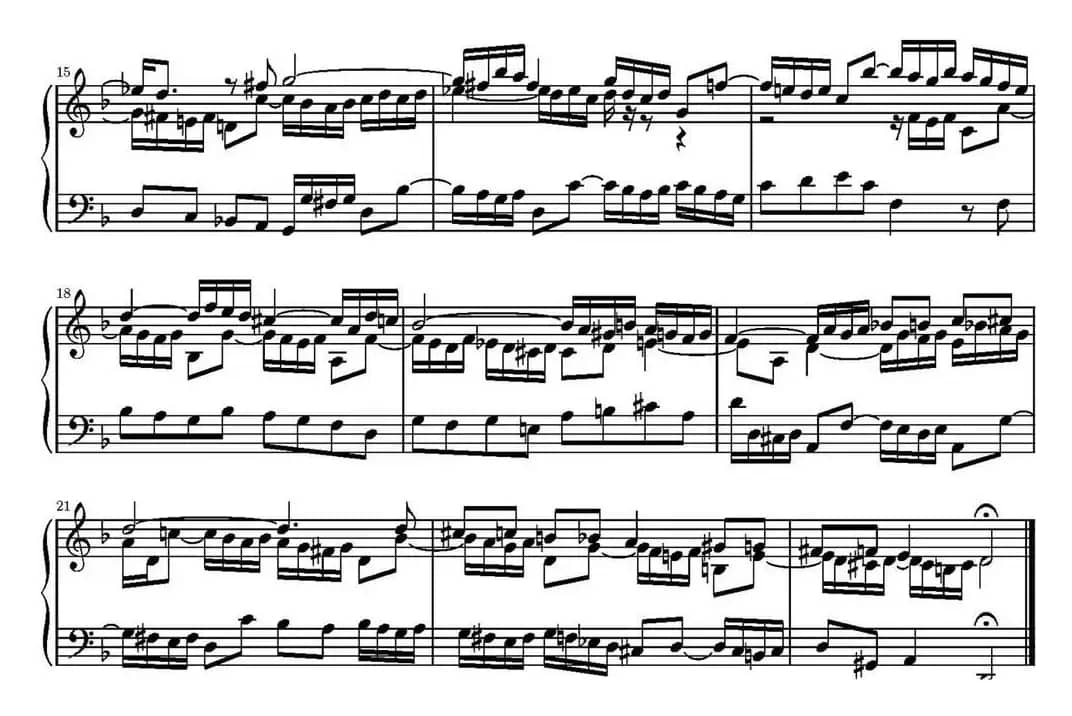 15首巴赫三部创意曲集（NO.4）