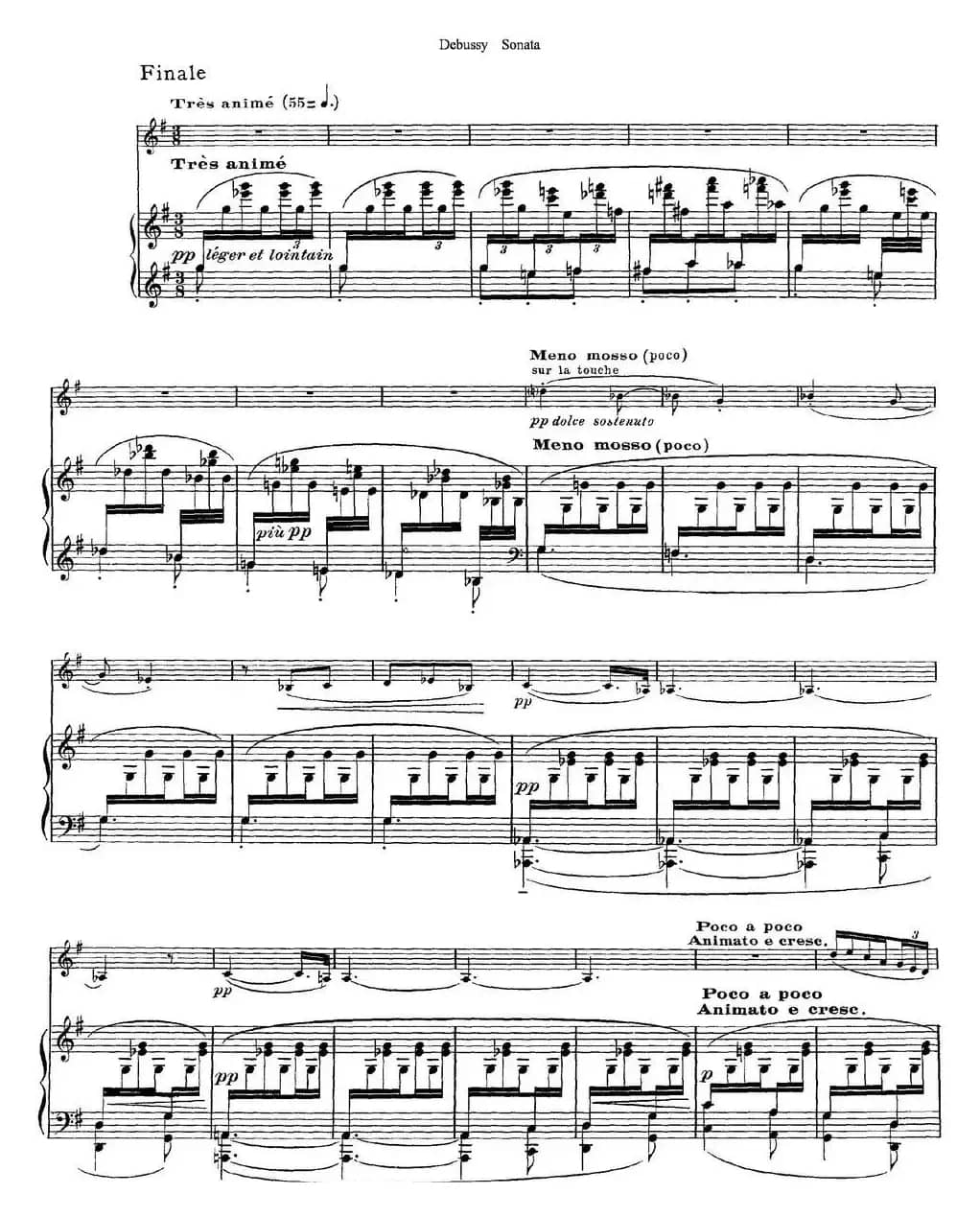 Debussy Sonata（小提琴+钢琴伴奏）